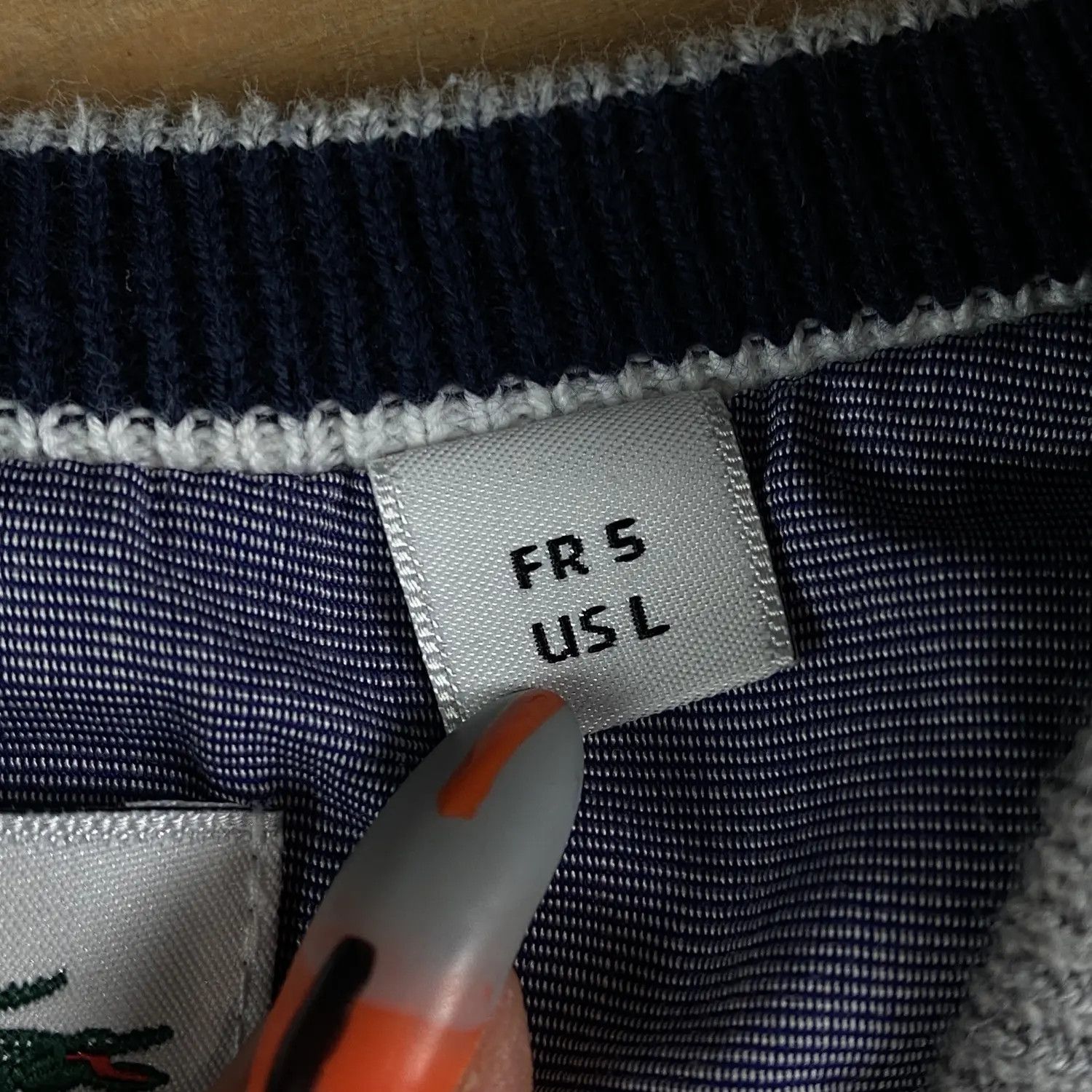 Lacoste Mens Sweater Jumper Lacoste Size L/5 V Neck Size US L / EU 52-54 / 3 - 5 Thumbnail