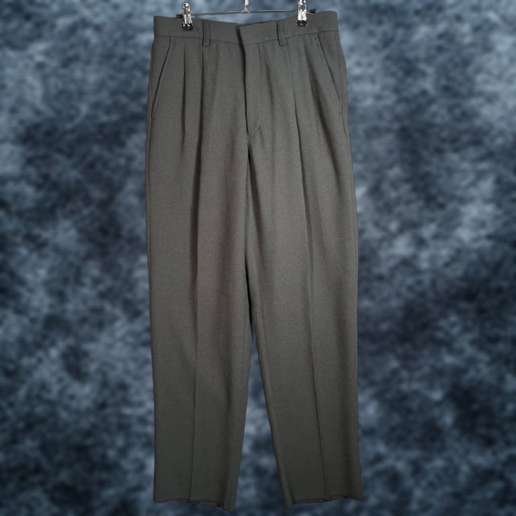 Vintage Omphalos Mens Pants Dress Gray 32 Polyester Rayon NEW! Pleated Front Straight Slash Pockets Inseam 34in Vintage: No Size US 32 / EU 48 - 1 Thumbnail