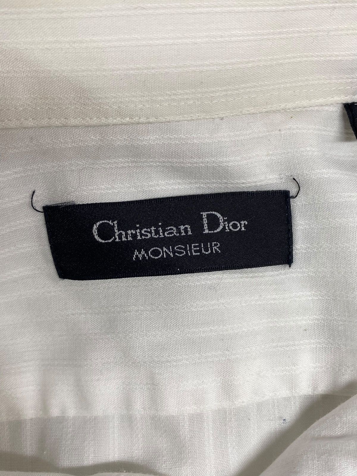 Christian Dior Monsieur Vintage 90s Christian Dior Monsieur White Striped Shirt Size US L / EU 52-54 / 3 - 16 Thumbnail
