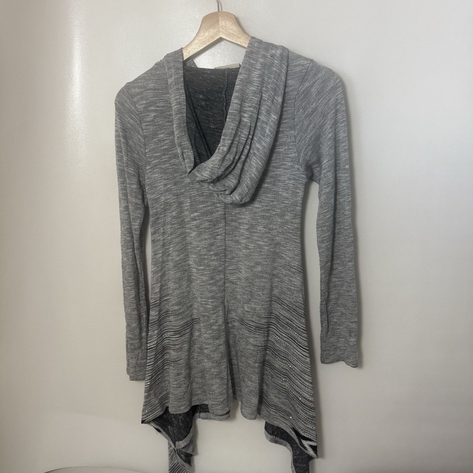 Other Vocal Hooded Rhinestone Asymmetric Tunic Whimsy Goth Yoga Size S / US 4 / IT 40 - 2 Thumbnail