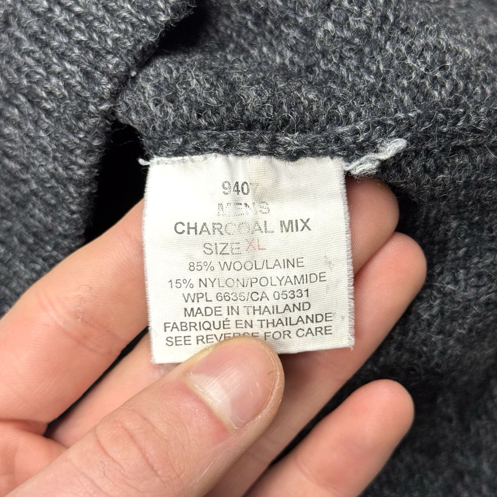 Vintage VINTAGE Woolrich Men’s Charcoal Grey Heathered Crew Neck Sweater XL Wool Blend Knit Pullover All Seasons Size US XL / EU 56 / 4 - 4 Thumbnail