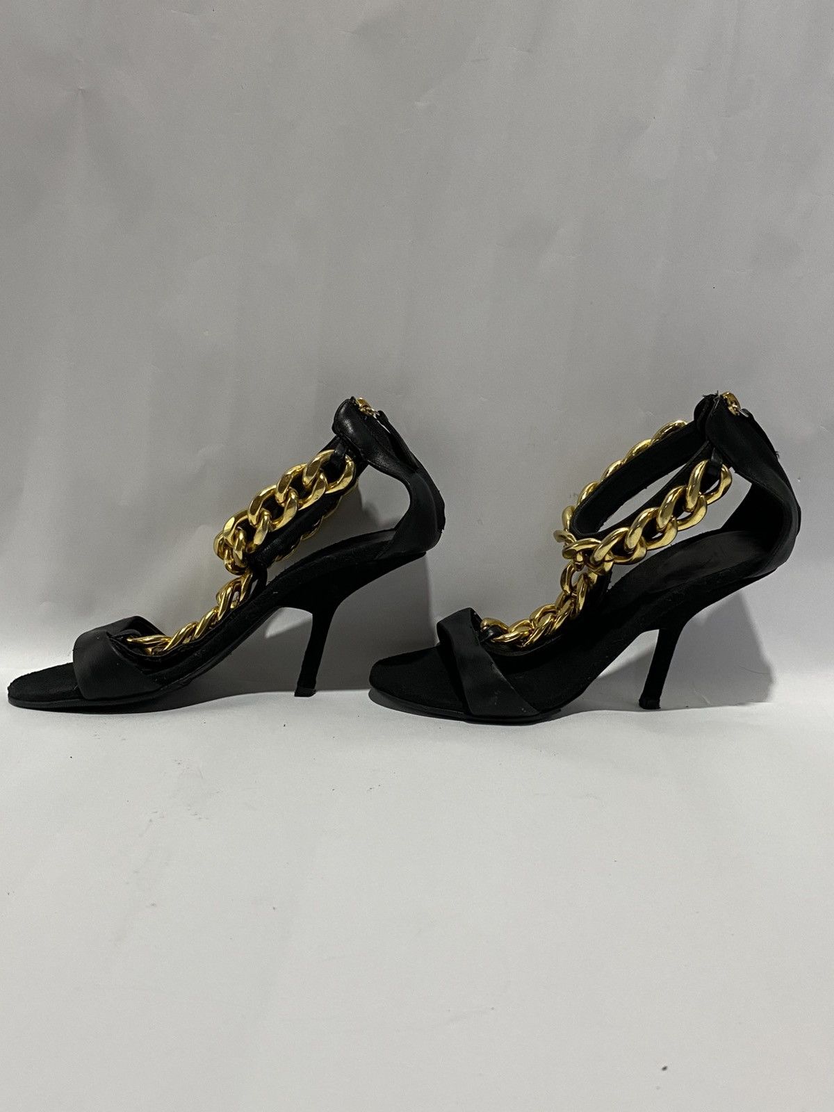 Giuseppe Zanotti Giuseppe Zanotti Gold-Chain Heel Size US 5.5 / IT 35.5 - 5 Thumbnail