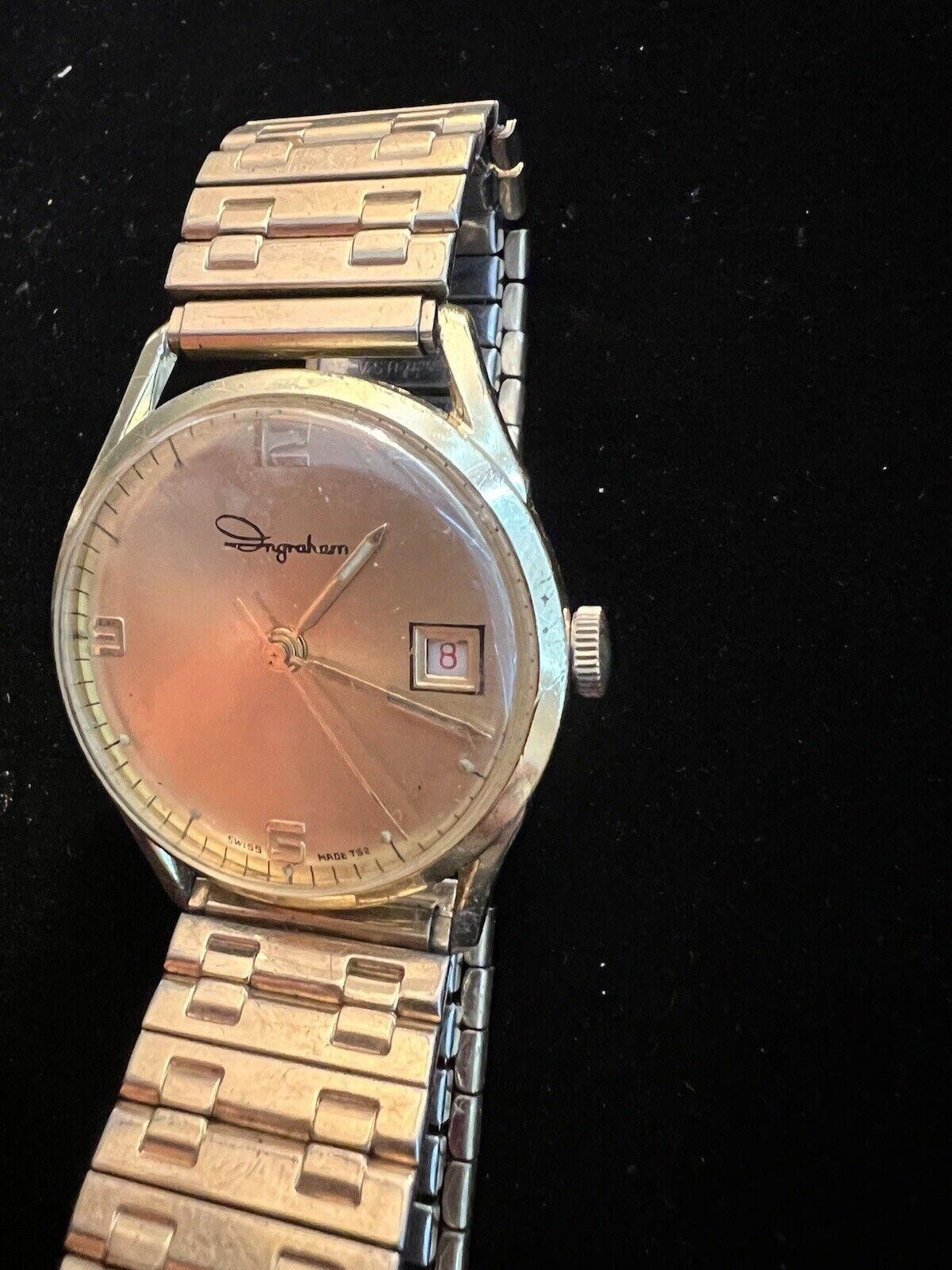 Designer Vintage Men's INGRAHAM Swiss Made Manual Winding Working Size ONE SIZE - 4 Thumbnail