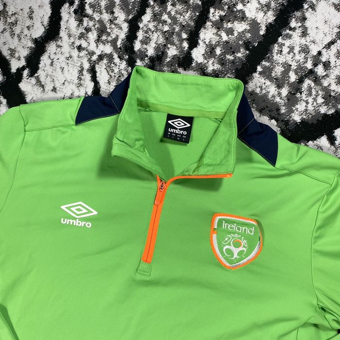 Vintage BLOKECORE ⚽️ UMBRO IRELAND TEAM SOCCER JERSEY TSHIRT TEE KIT