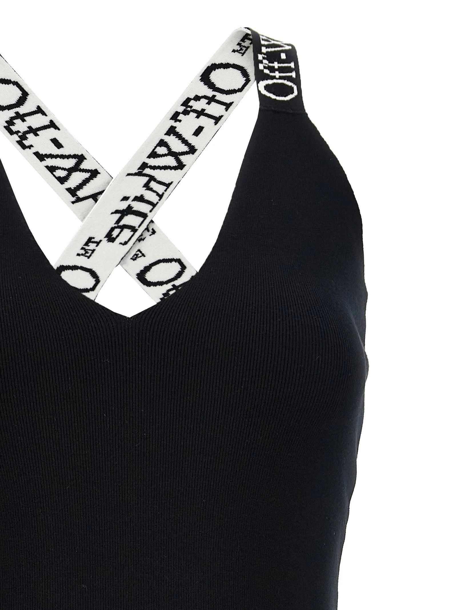 Off-White o1s22i1n0824 Knitted Mini Dress in Black Size M / US 6-8 / IT 42-44 - 4 Thumbnail