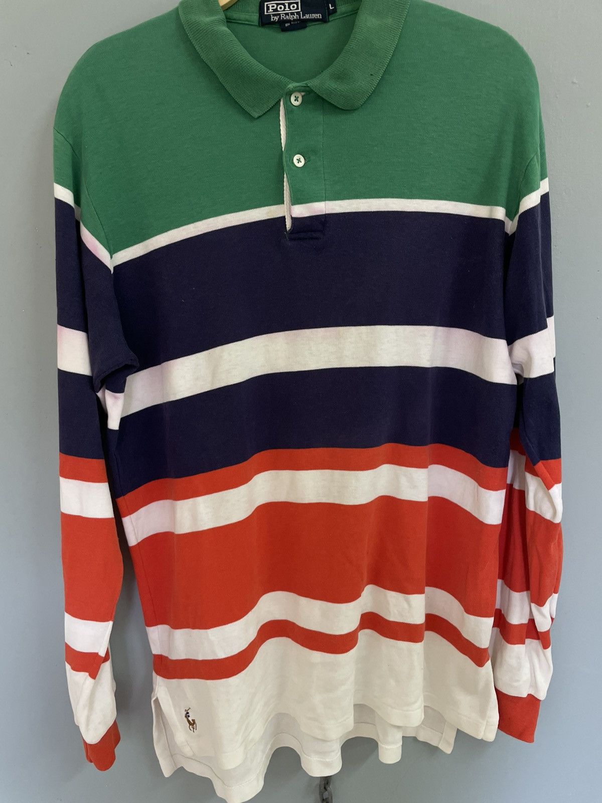 Polo Ralph Lauren Vintage 90s Polo Ralph Lauren long sleeve polo shirt Size US L / EU 52-54 / 3 - 3 Thumbnail