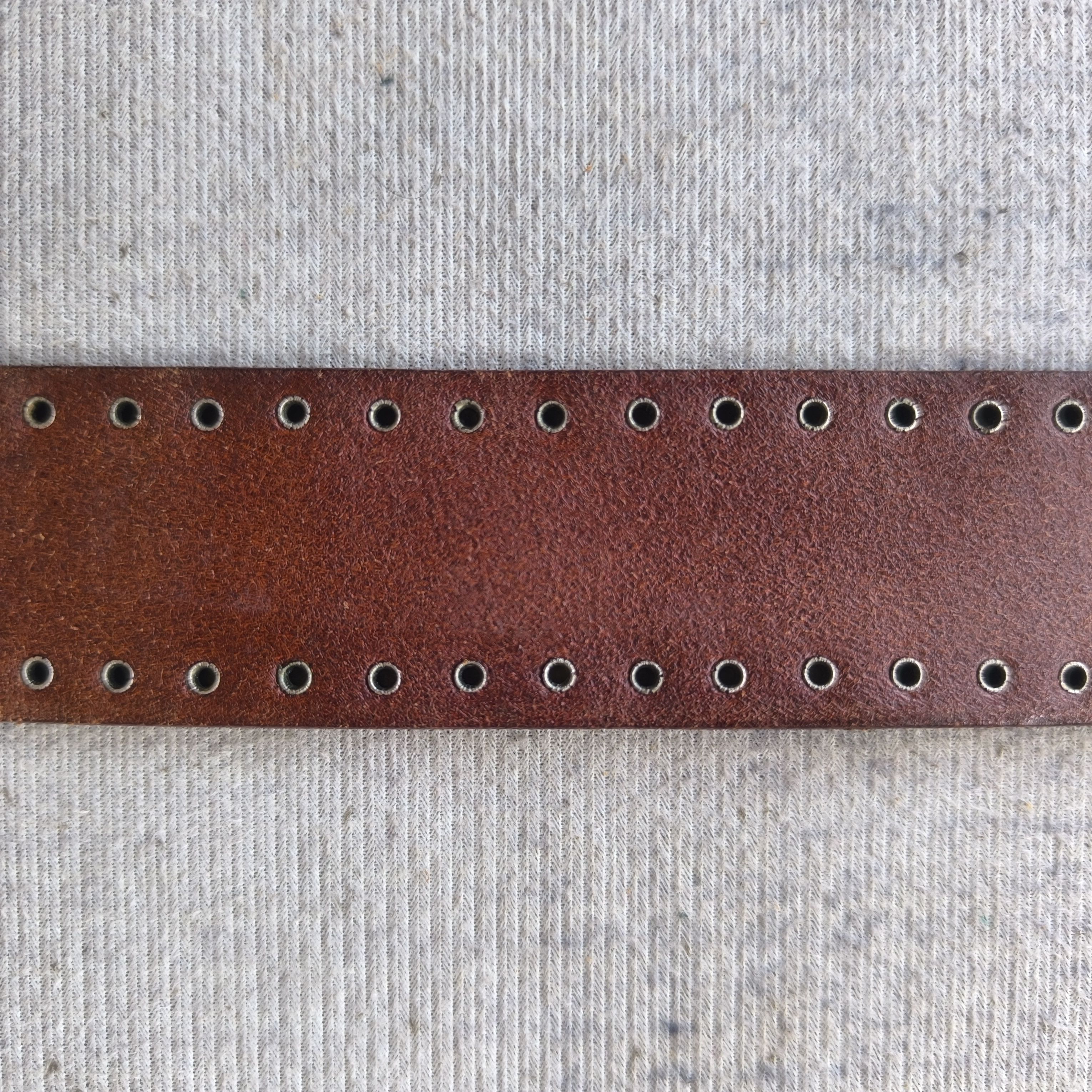 PPFM 💥Vintage solid brass garrison stud punk rock leather belt Size ONE SIZE - 9 Thumbnail