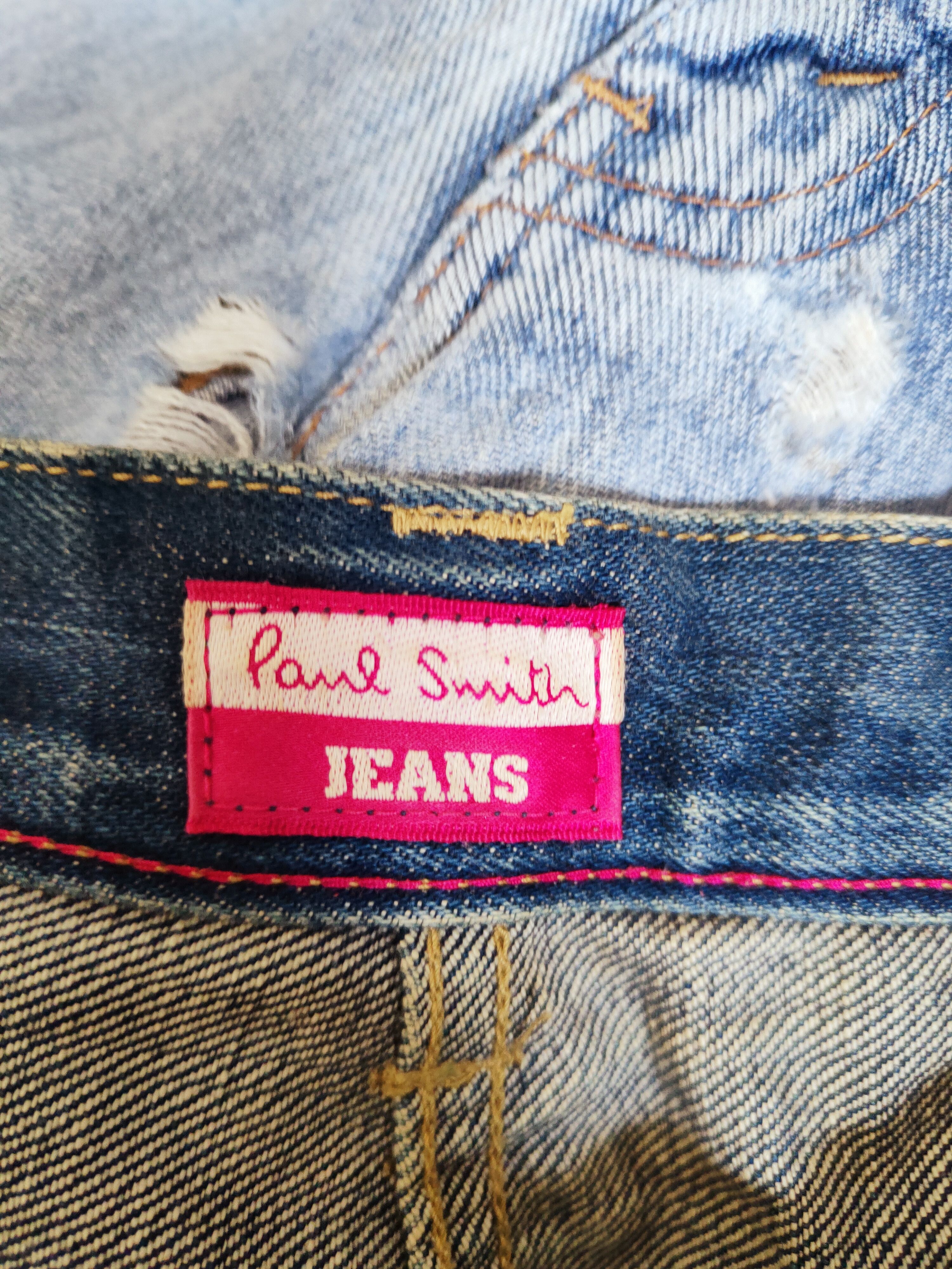 Japanese Brand Paul Smith selvedge Dark Blue Distressed Ripped Jeans #W604 Size 27" / US 4 / IT 40 - 20 Thumbnail