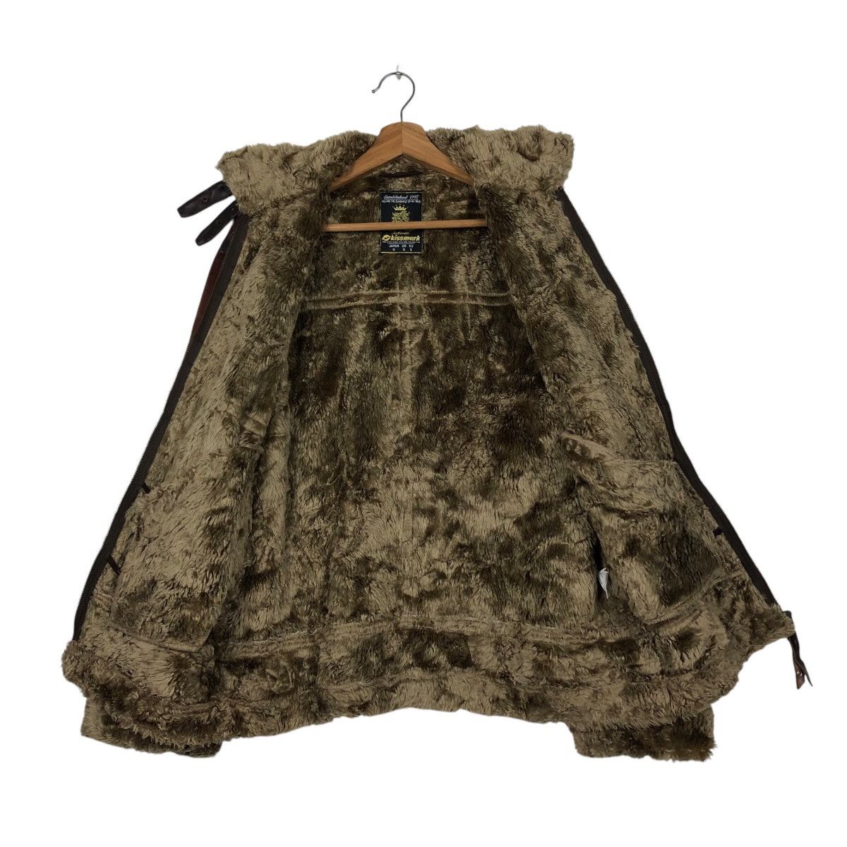 Japanese Brand 📌Vintage Biker Jacket Shearling Fur Blanket Kissmark Size US M / EU 48-50 / 2 - 14 Thumbnail