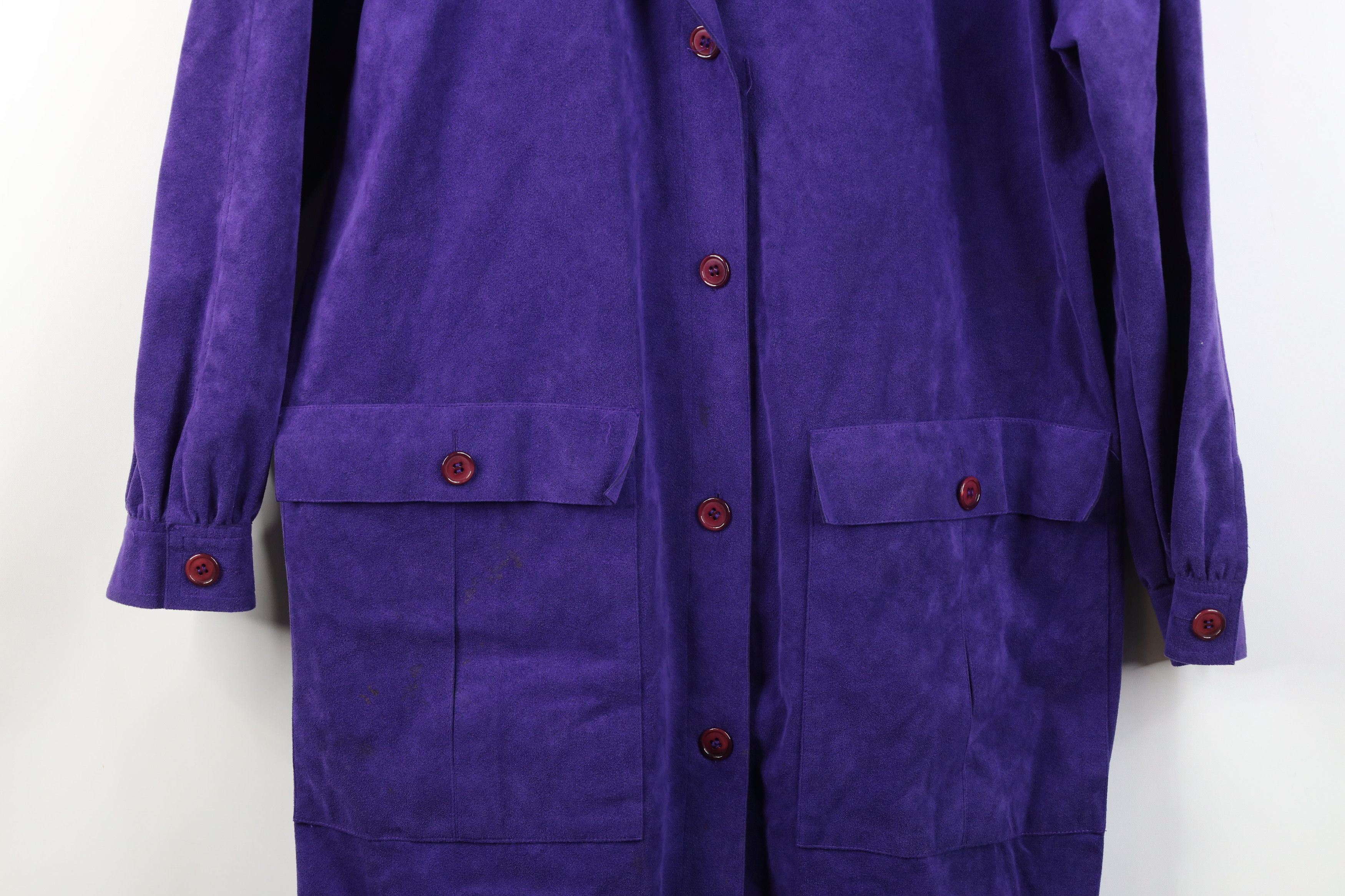 Vintage Vintage 80s 90s Streetwear Microfiber Trench Coat Jacket Size XL / US 12-14 / IT 48-50 - 3 Thumbnail