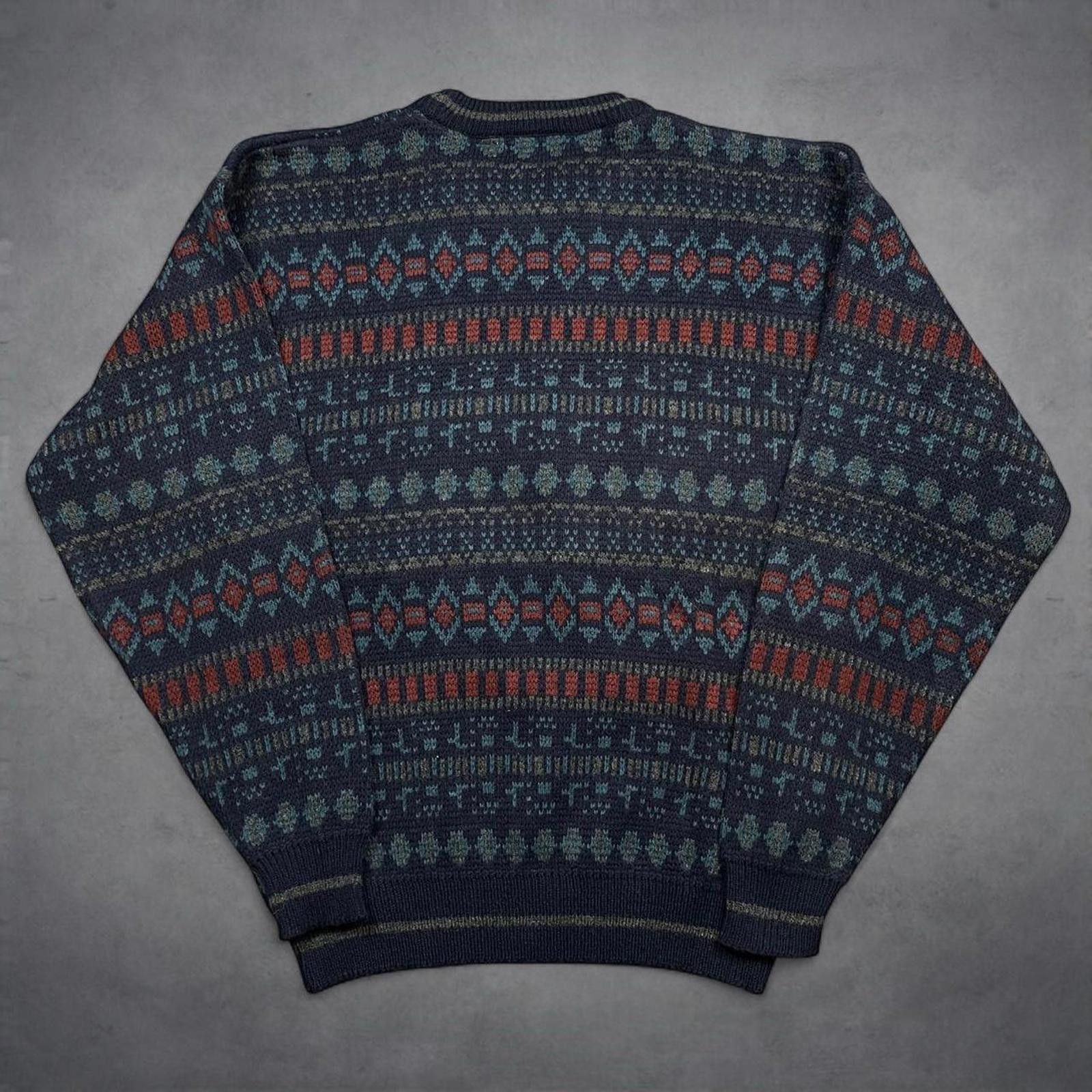 Basic Editions Vintage Basic Editions Knit Sweater Medium Geometric 90s Size US M / EU 48-50 / 2 - 4 Thumbnail