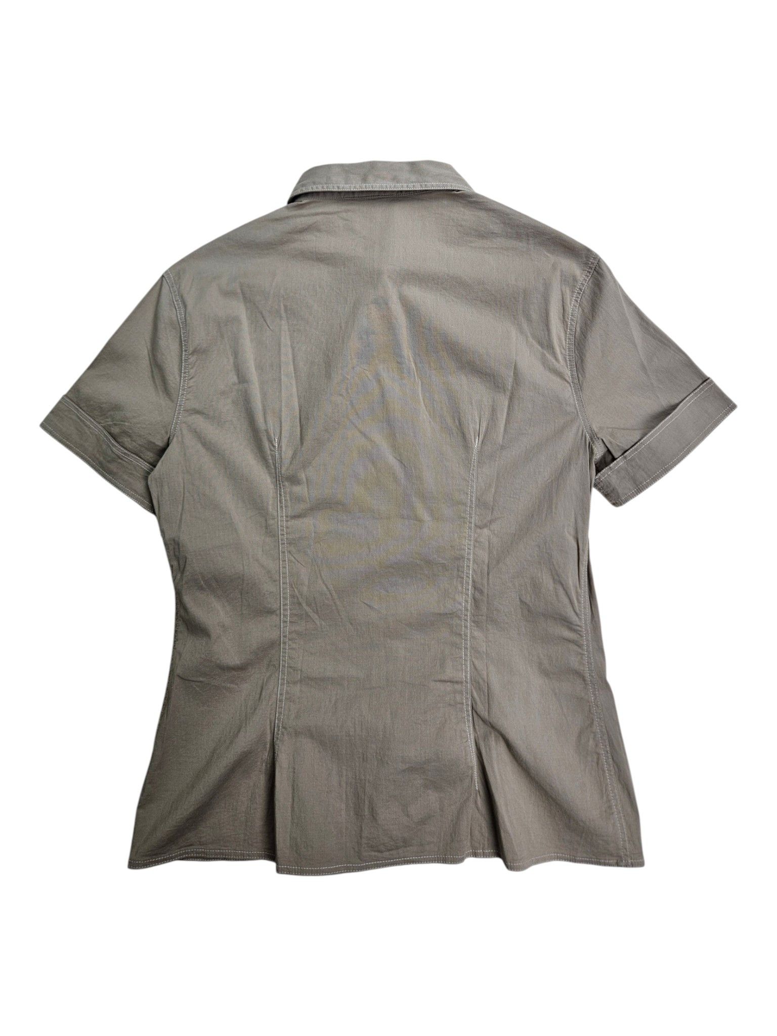 Dolce & Gabbana Khaki Cotton Short Sleeve Shirt Size M / US 6-8 / IT 42-44 - 2 Thumbnail