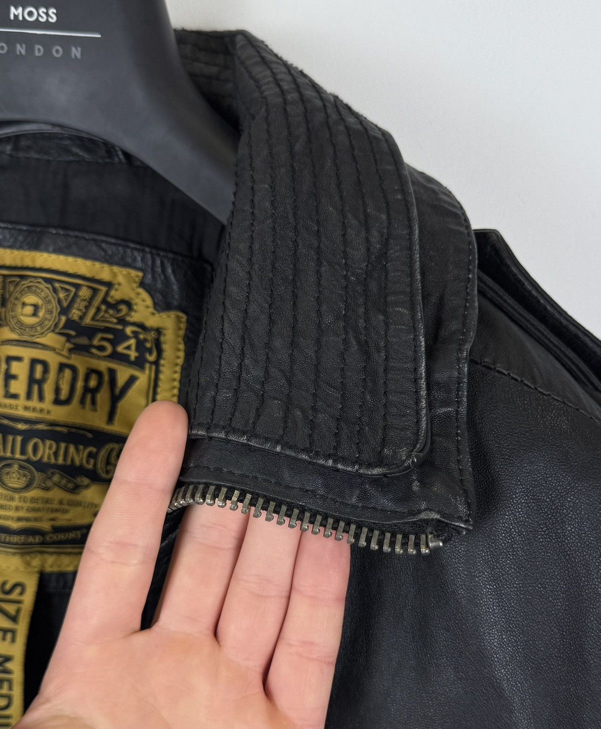 Superdry Superdry Biker Leather Jacket Full Zip Moto Japanese Style Size US M / EU 48-50 / 2 - 10 Thumbnail