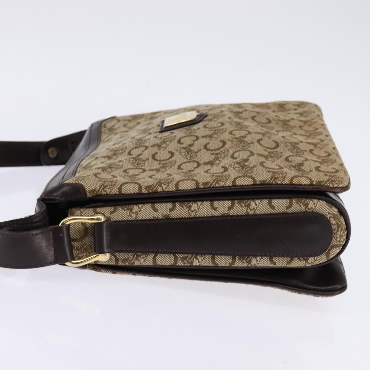 Celine CELINE C Sulky Shoulder Bag Canvas Brown Gold Size ONE SIZE - 4 Thumbnail