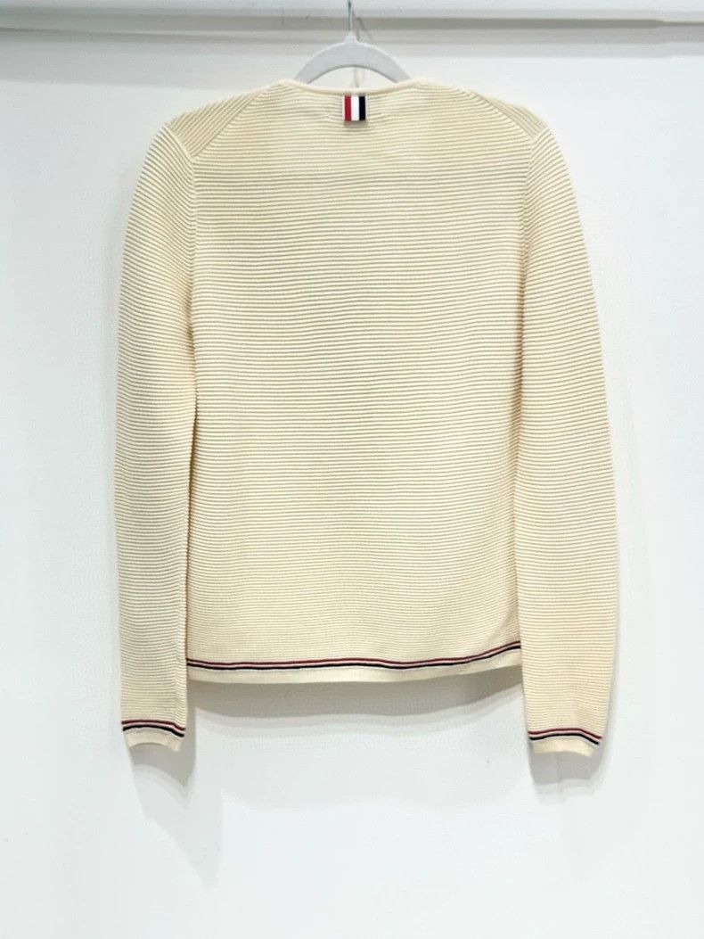 Thom Browne Thom Browne A beige knit cardigan Size US XS / EU 42 / 0 - 2 Thumbnail
