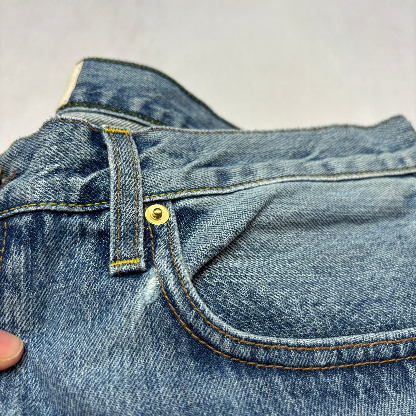 Sid Mashburn $175 Sid Mashburn Slim Straight Jeans 35x32 Made in USA Size US 35 - 10 Thumbnail