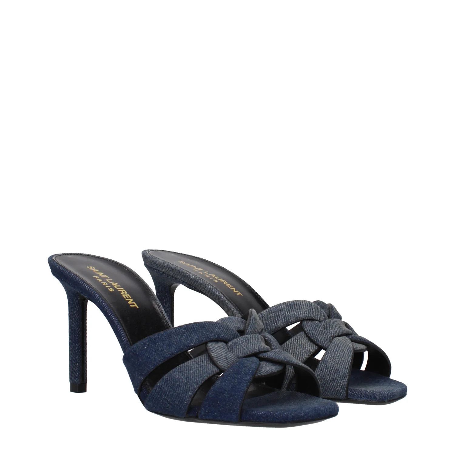 Saint Laurent Paris ob1o1e1124 Fabric Sandals in Blue Size US 6.5 / IT 36.5 - 2 Thumbnail