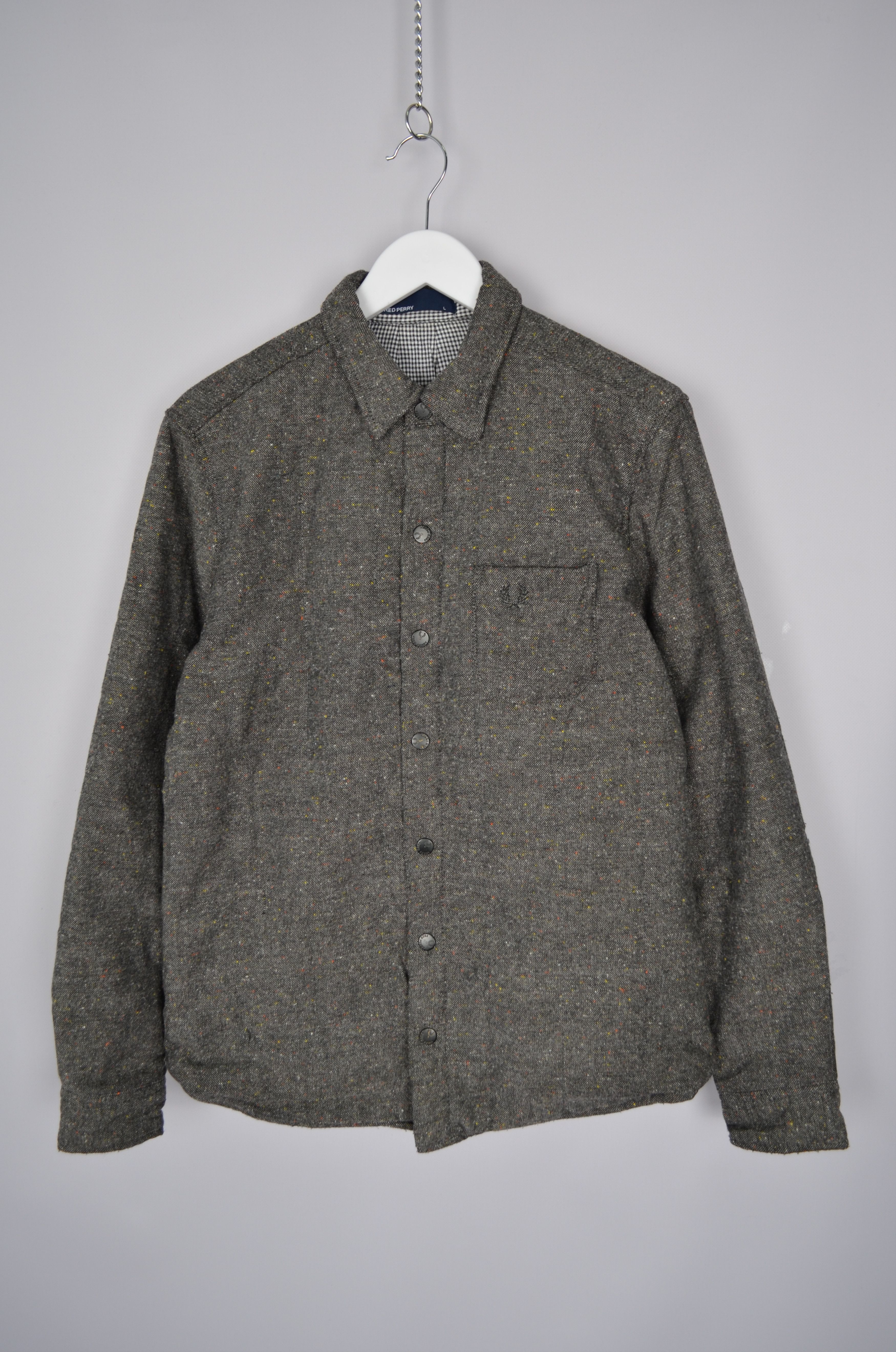 Fred Perry Fred Perry Wool Blend Grey Overshirt Jacket Size L Ska Punk Size L / US 10 / IT 46 - 2 Thumbnail
