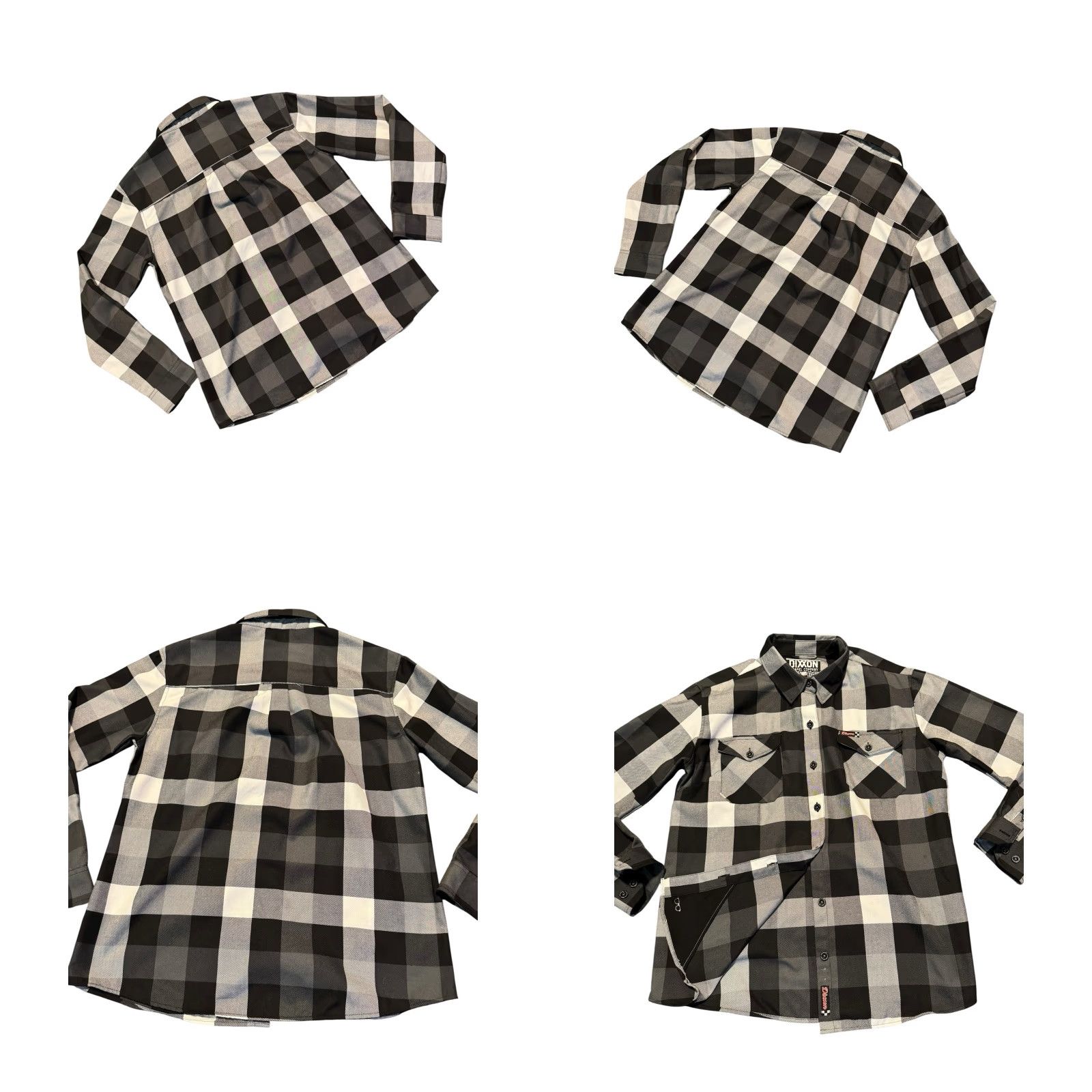 Vintage Dixxon Flannel Co The Finish Line Mens XL Button-Up Shirt Black White Gray Plaid Long Sleeve Collared Casual Workwear All Seasons Size US XL / EU 56 / 4 - 8 Thumbnail