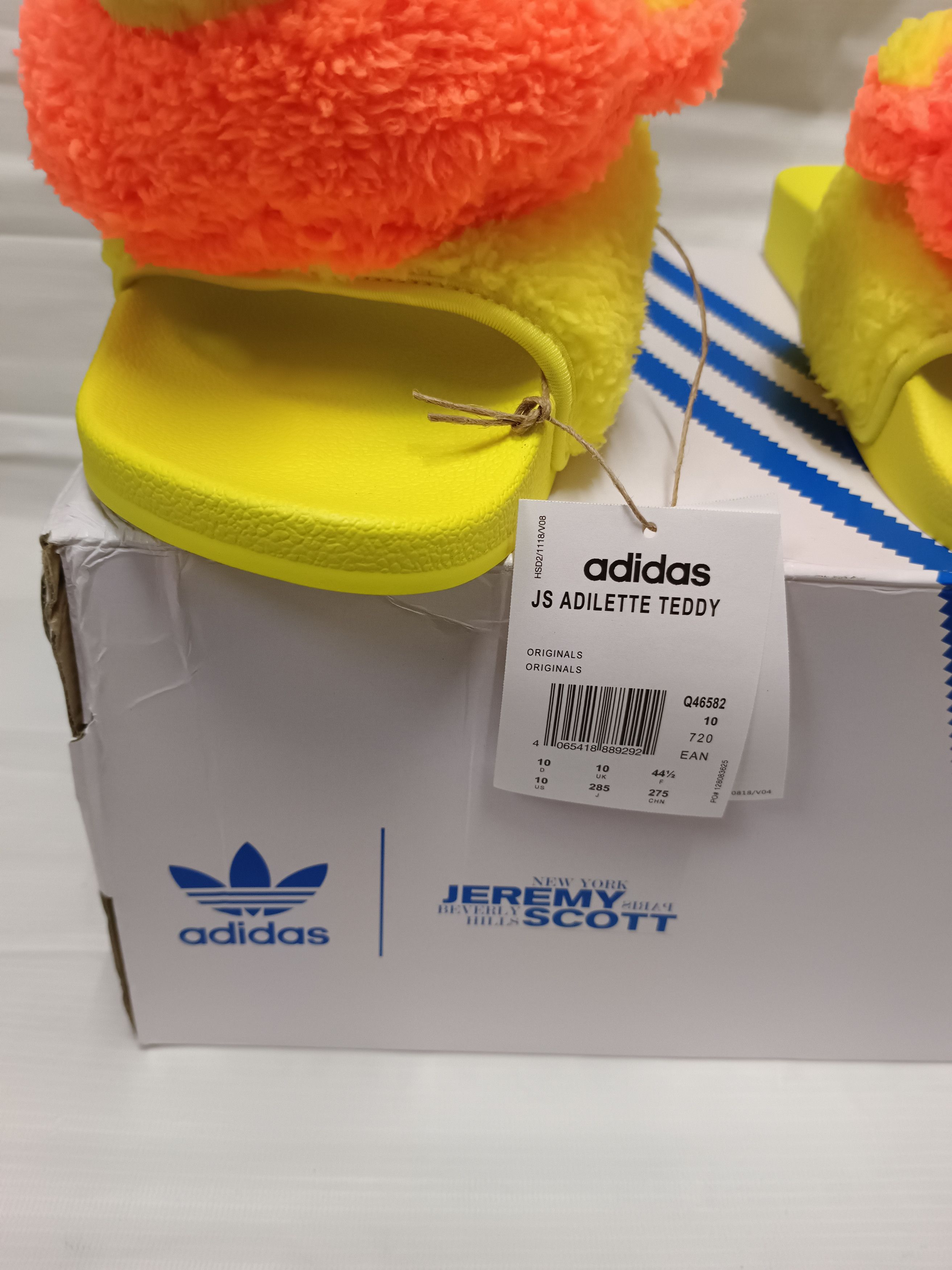 Adidas Adidas X Jeremy Scott Teddy Bear Slides Size US 10 / EU 43 - 3 Thumbnail