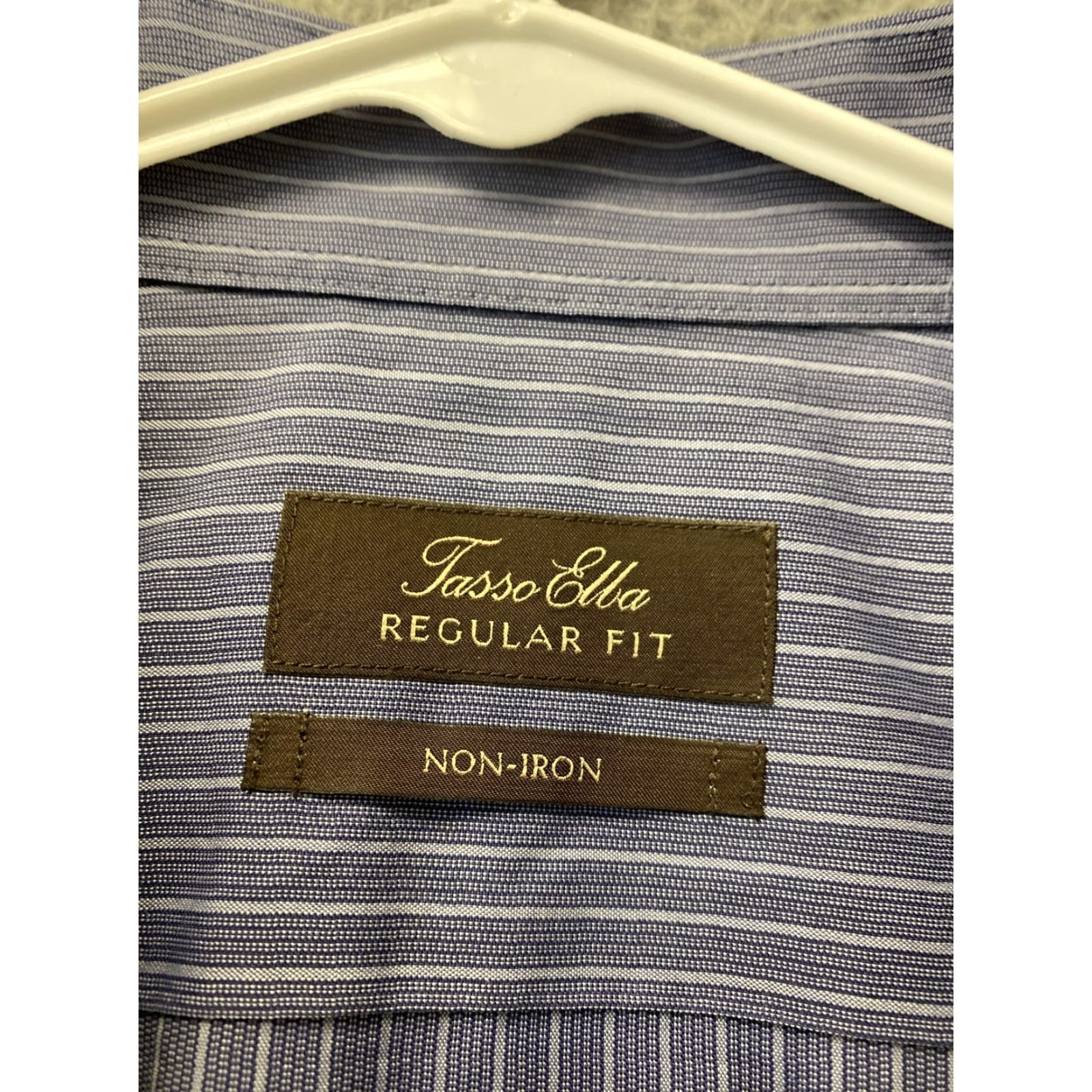 Tasso Elba Tasso Elba Men’s Large 16-16 1/2 Long Sleeve Shirt Gray Stripes 112-63 Button-Up Classic Preppy All Seasons Size US L / EU 52-54 / 3 - 3 Thumbnail