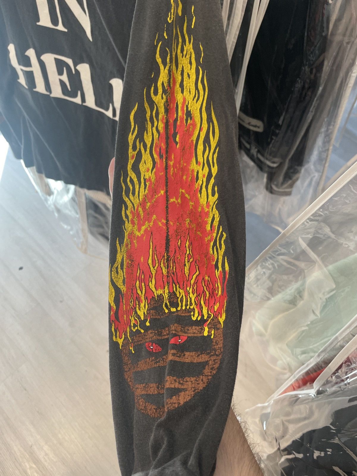 Saint Michael Saint Michael Live in Hell Long-Sleeve T-Shirt Black S Size US S / EU 44-46 / 1 - 3 Thumbnail