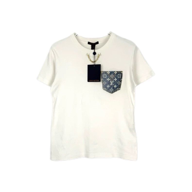 Louis Vuitton Louis Vuitton White denim presbyopic pocket chain short sle Size US M / EU 48-50 / 2 - 1 Thumbnail