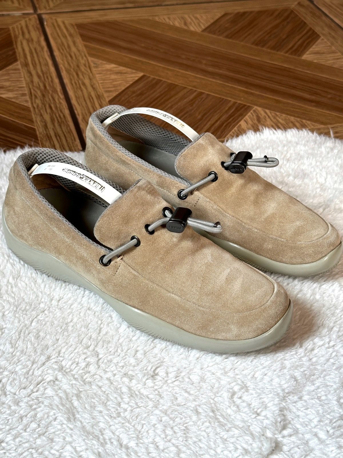 Other Prada Suede Slip Ons Rare Moccasins Luxury 90s Loafers Shoes Size US 7.5 / IT 37.5 - 8 Thumbnail