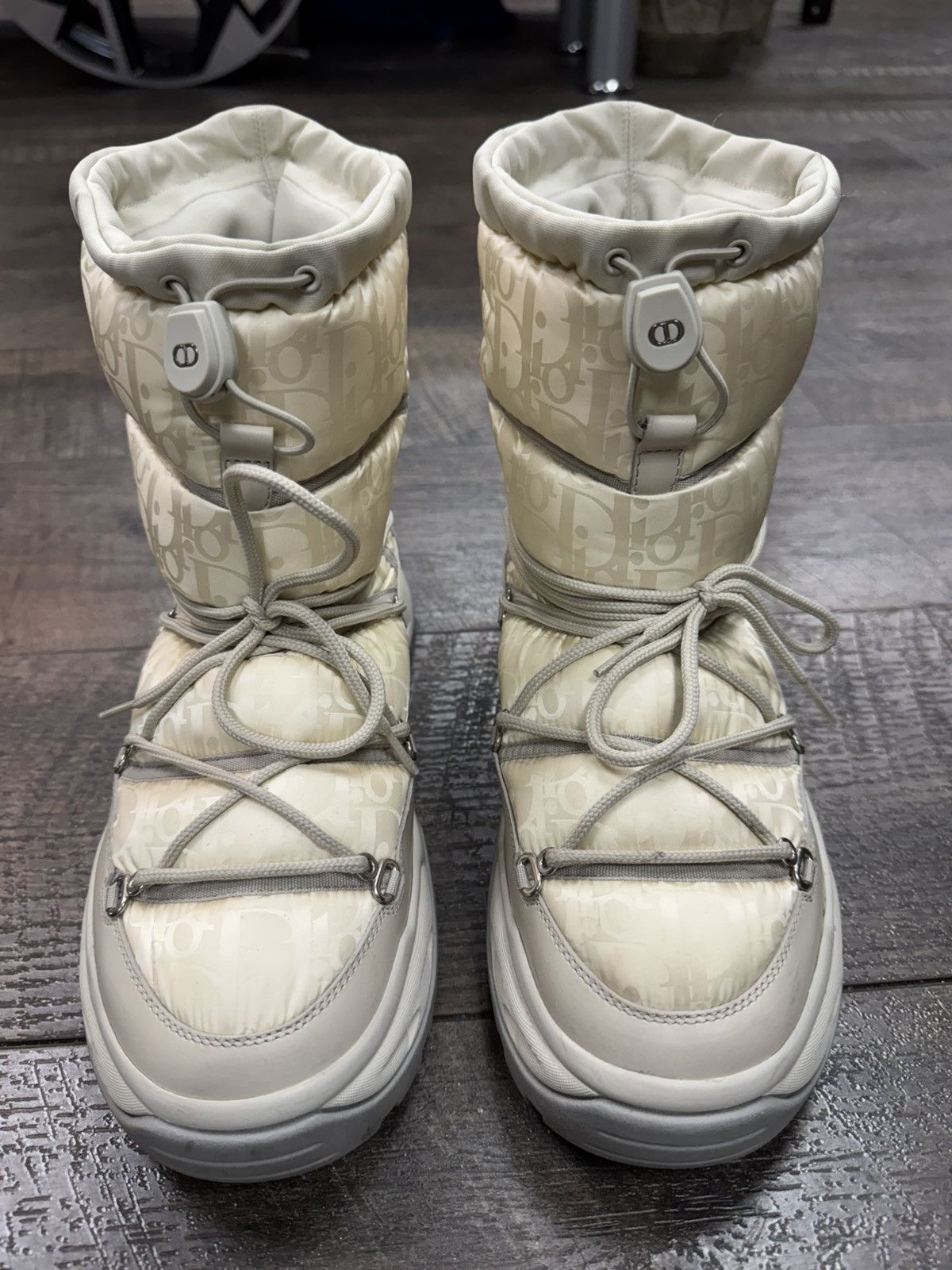 Dior Oblique Monogram Snow Ankle Boot Cream/Grey (42) Size US 9 / EU 42 - 5 Thumbnail