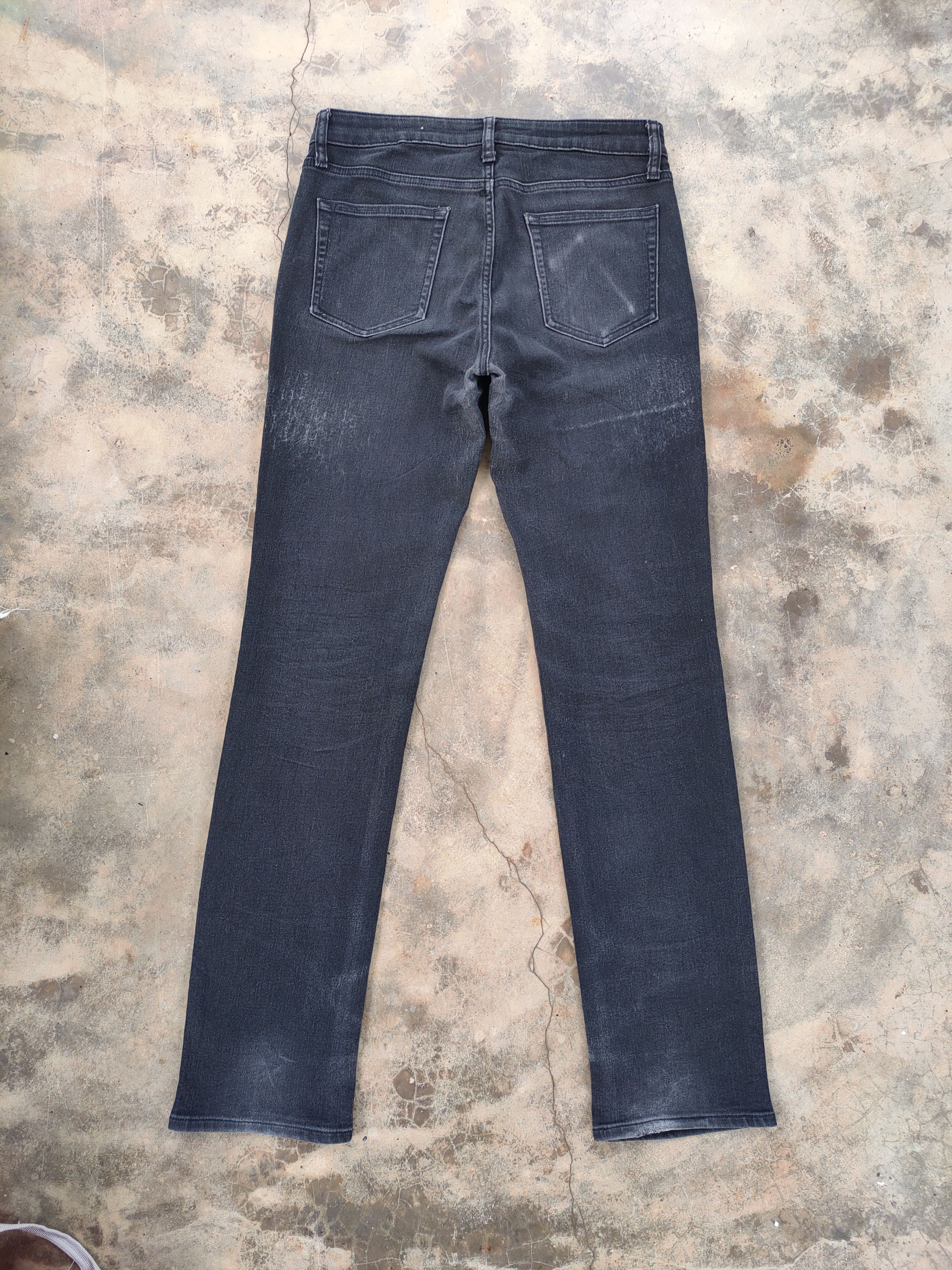 Japanese Brand Vintage japanese skinny faded Black jeans denim pants Size US 29 - 10 Thumbnail