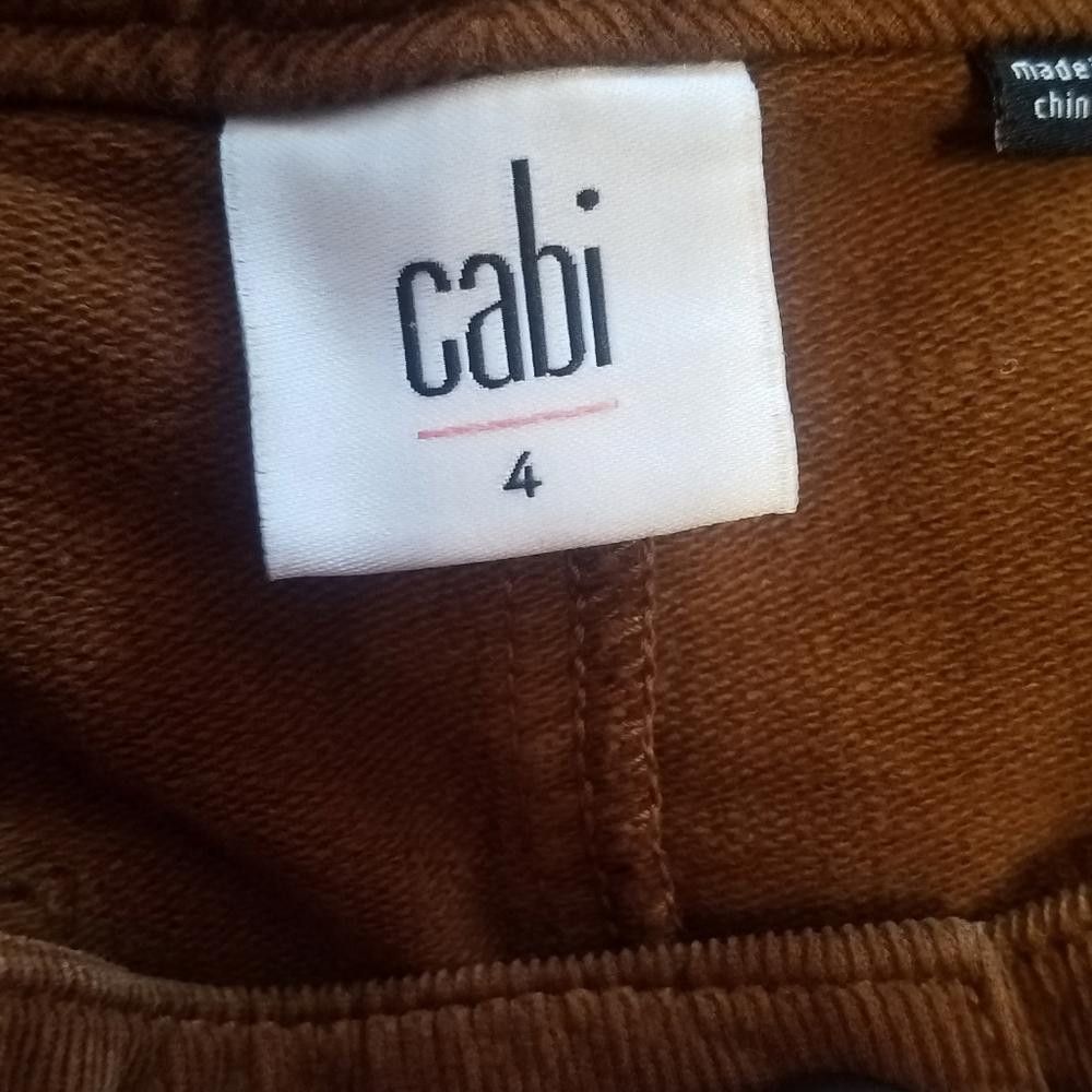Designer Cabi Brown Button-Front Corduroy Skirt Size 4 Size 27" / US 4 / IT 40 - 3 Thumbnail