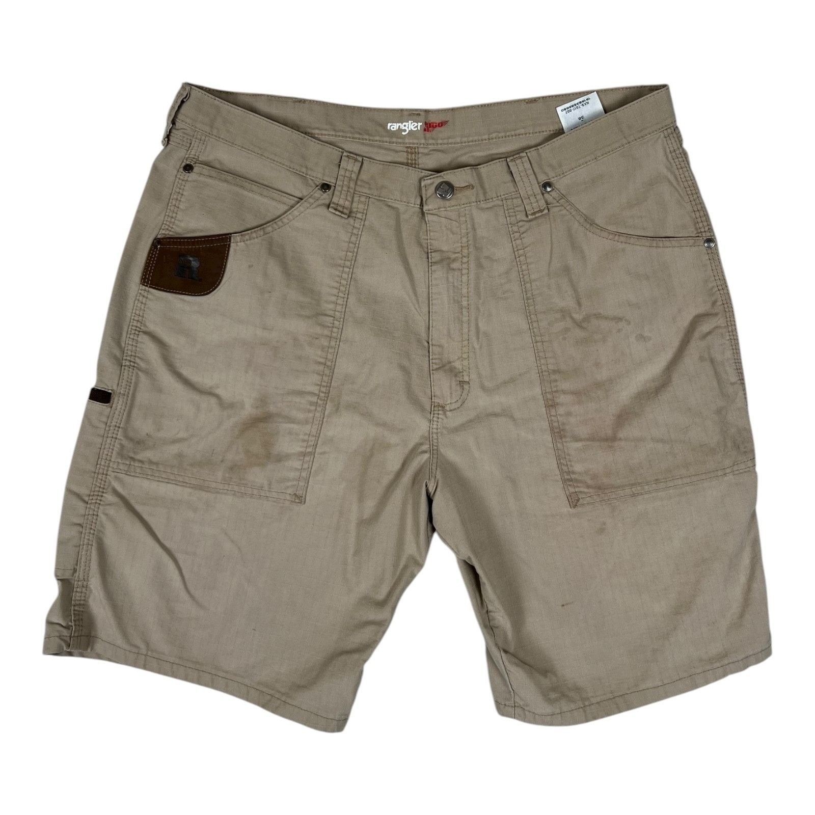 Wrangler Wrangler Riggs Workwear Beige Khaki Carpenter Shorts Size Size US 38 / EU 54 - 1 Thumbnail