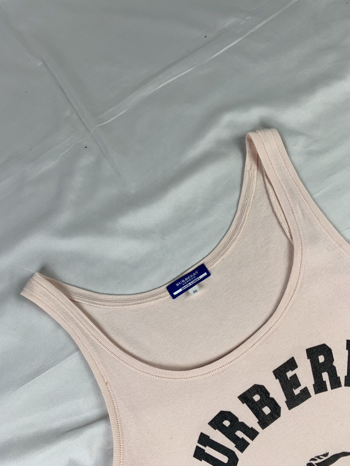 Burberry Blue Label Soft Pink Iconic Horse Graphic Spell Out Tank Top Size L / US 10 / IT 46 - 4 Thumbnail