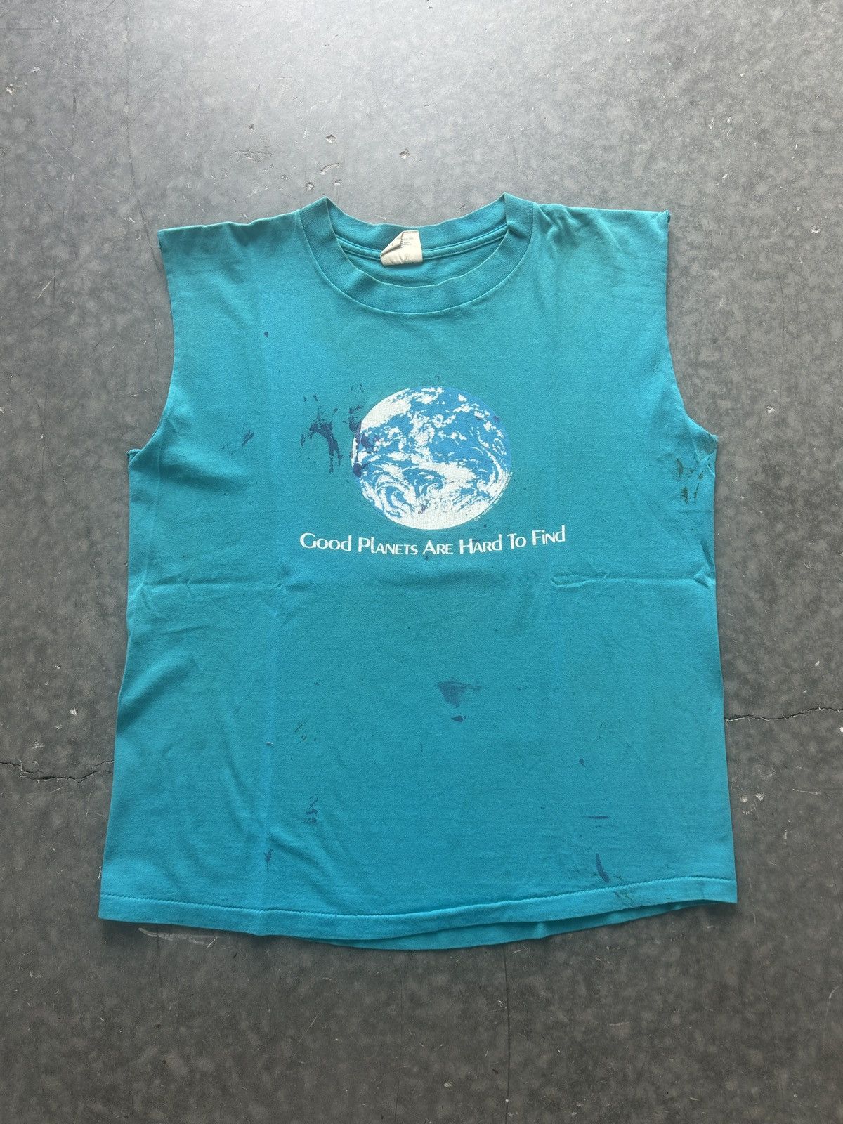 Vintage Vintage 80s Good Planets Are Hard To Find Graphic Tee Size US M / EU 48-50 / 2 - 2 Thumbnail