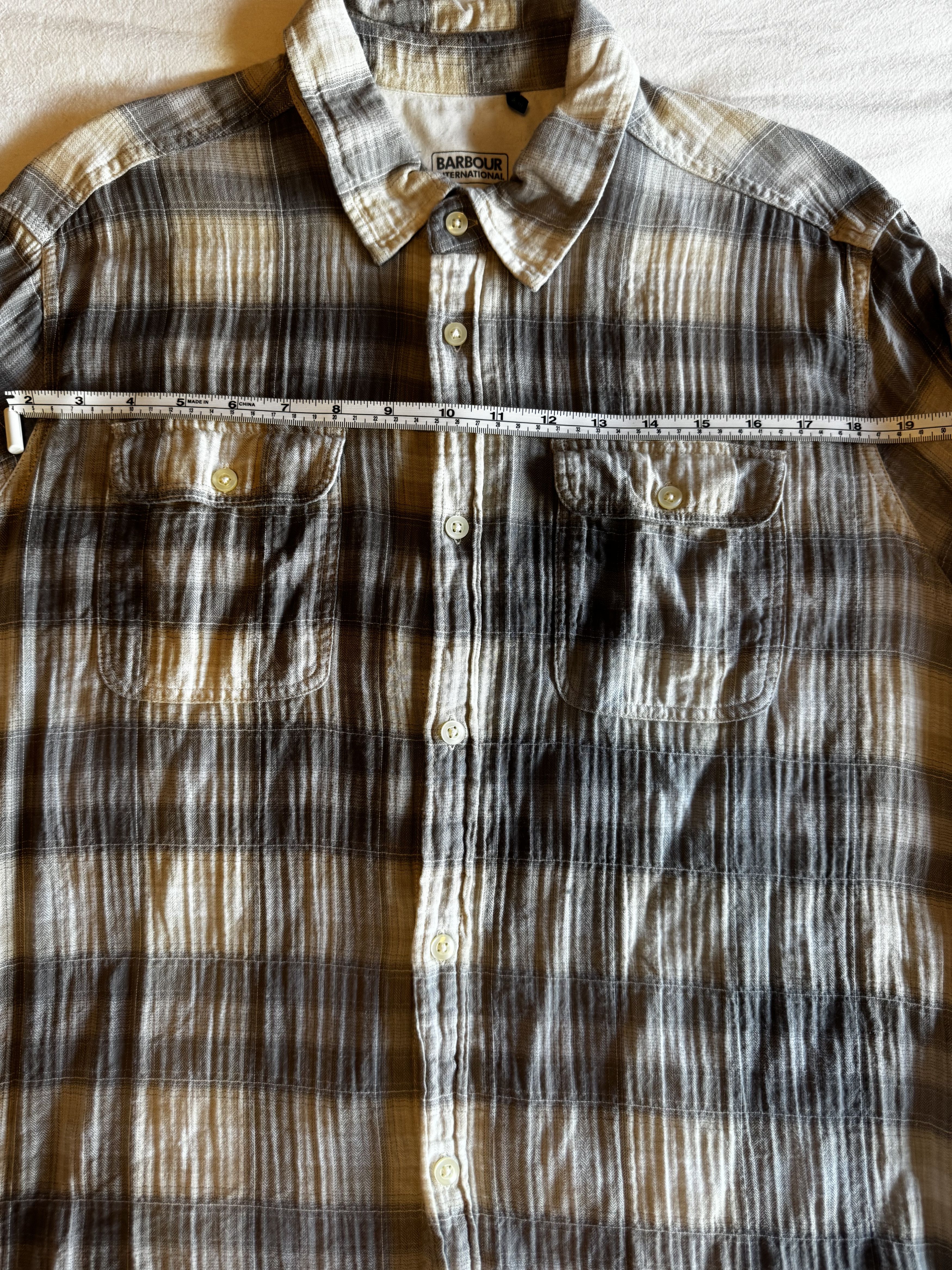 Barbour Barbour x Steve McQueen Plaid Cotton Button Up Beige Grey Size US L / EU 52-54 / 3 - 7 Thumbnail