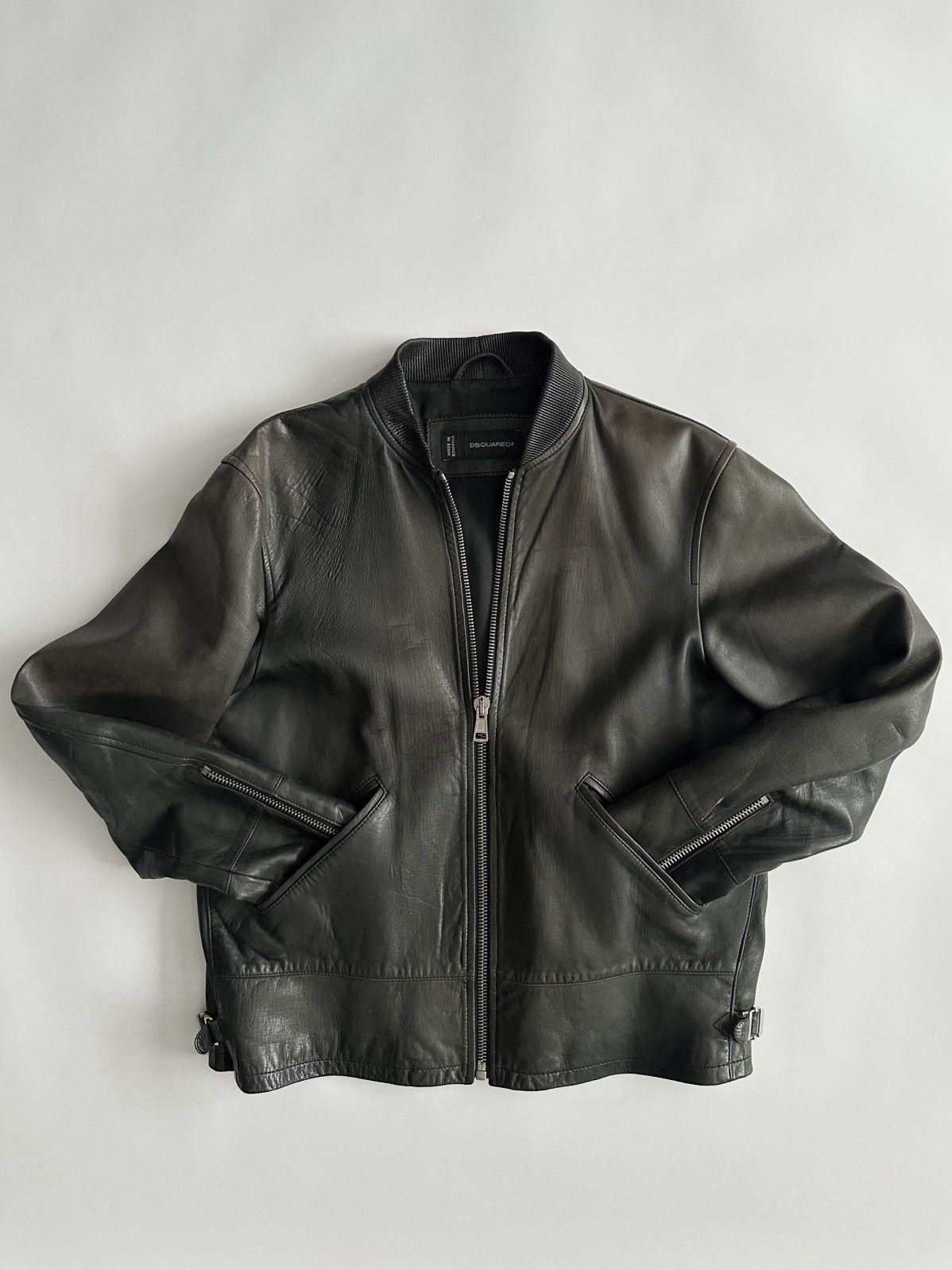 Dsquared2 Dsquared2 2000’s Patina Leather Zip Jacket Size US S / EU 44-46 / 1 - 3 Thumbnail