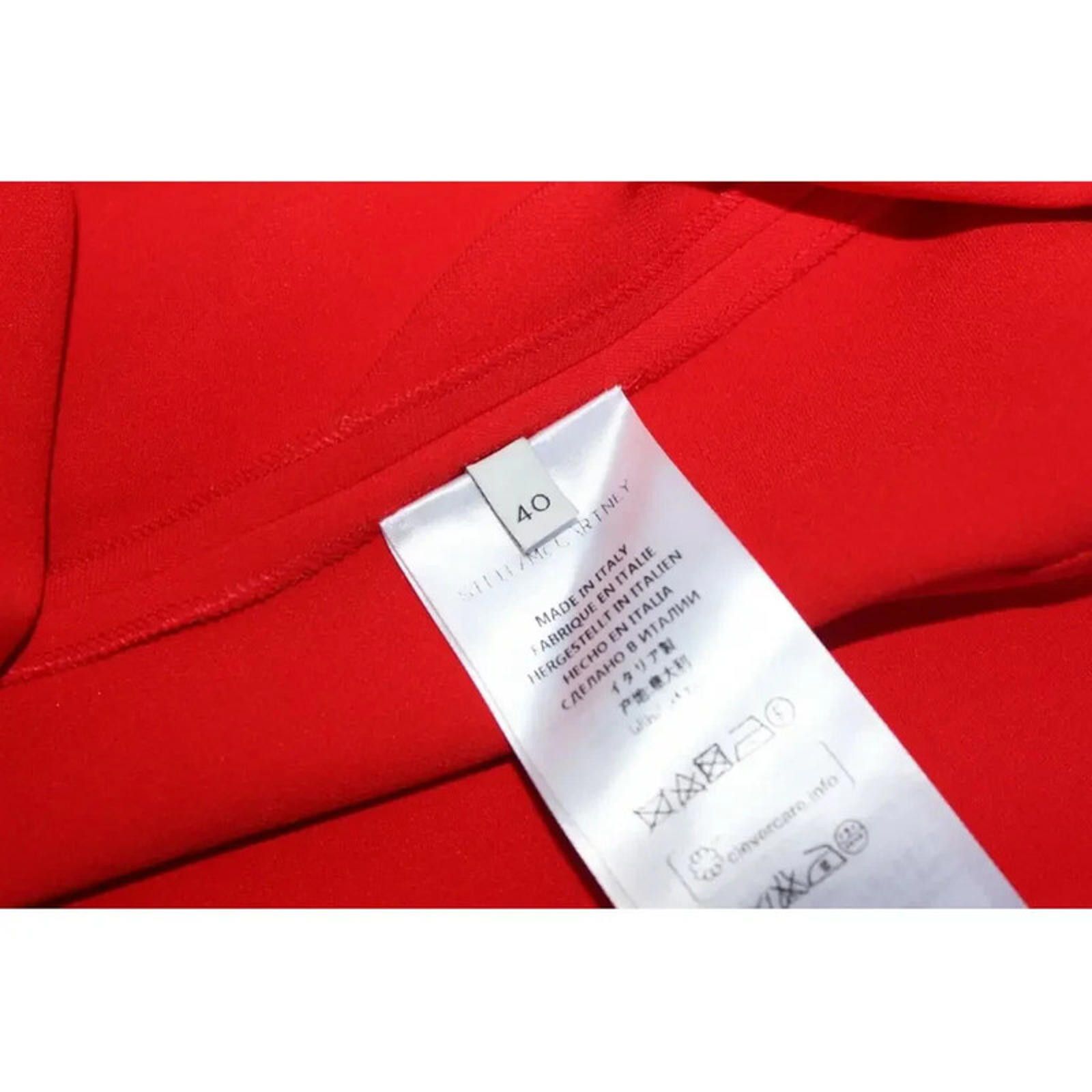 Stella McCartney Stella McCartney Red Lace Mesh Sleeve Midi Dress 40 uk 8 Size S / US 4 / IT 40 - 4 Thumbnail