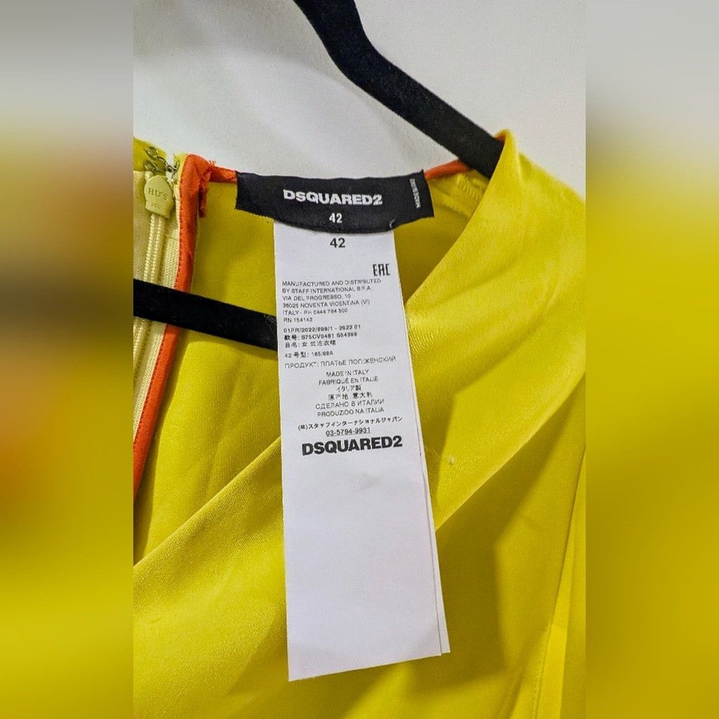 Dsquared2 DSQUARED Acid Green Dress With Pockets Size M / US 6-8 / IT 42-44 - 9 Thumbnail