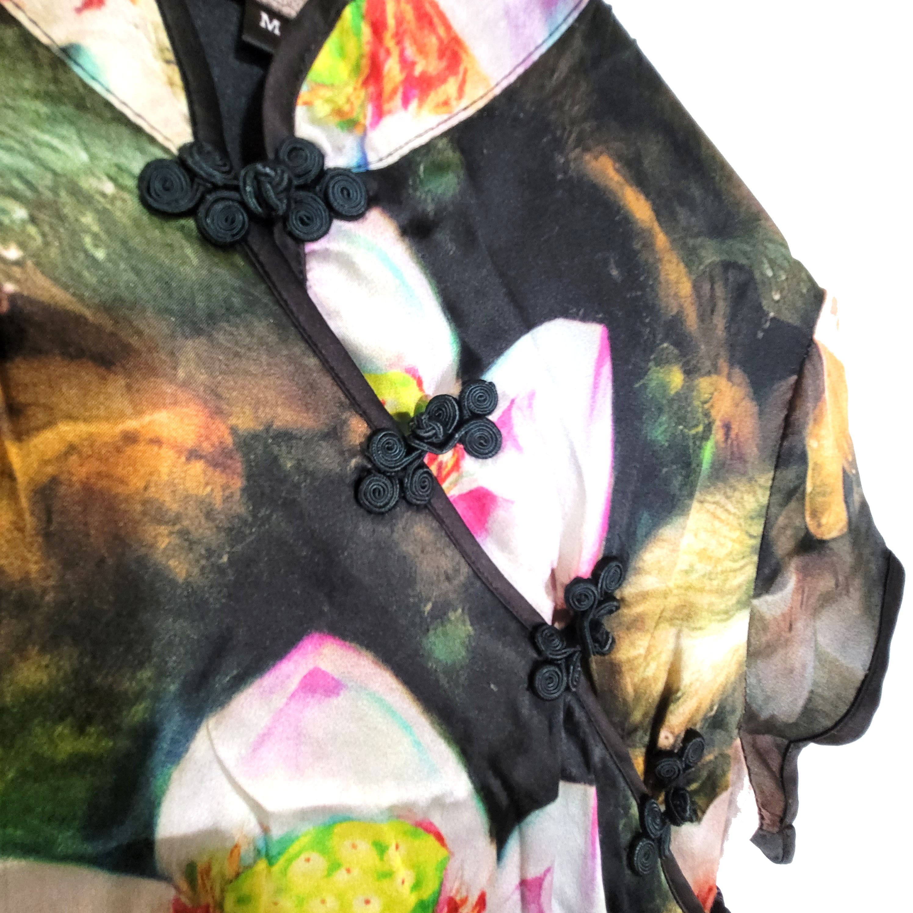 Other Women's Silk Size XS Short Sleeve Top Shirt SBK147 Size XS / US 0-2 / IT 36-38 - 3 Thumbnail