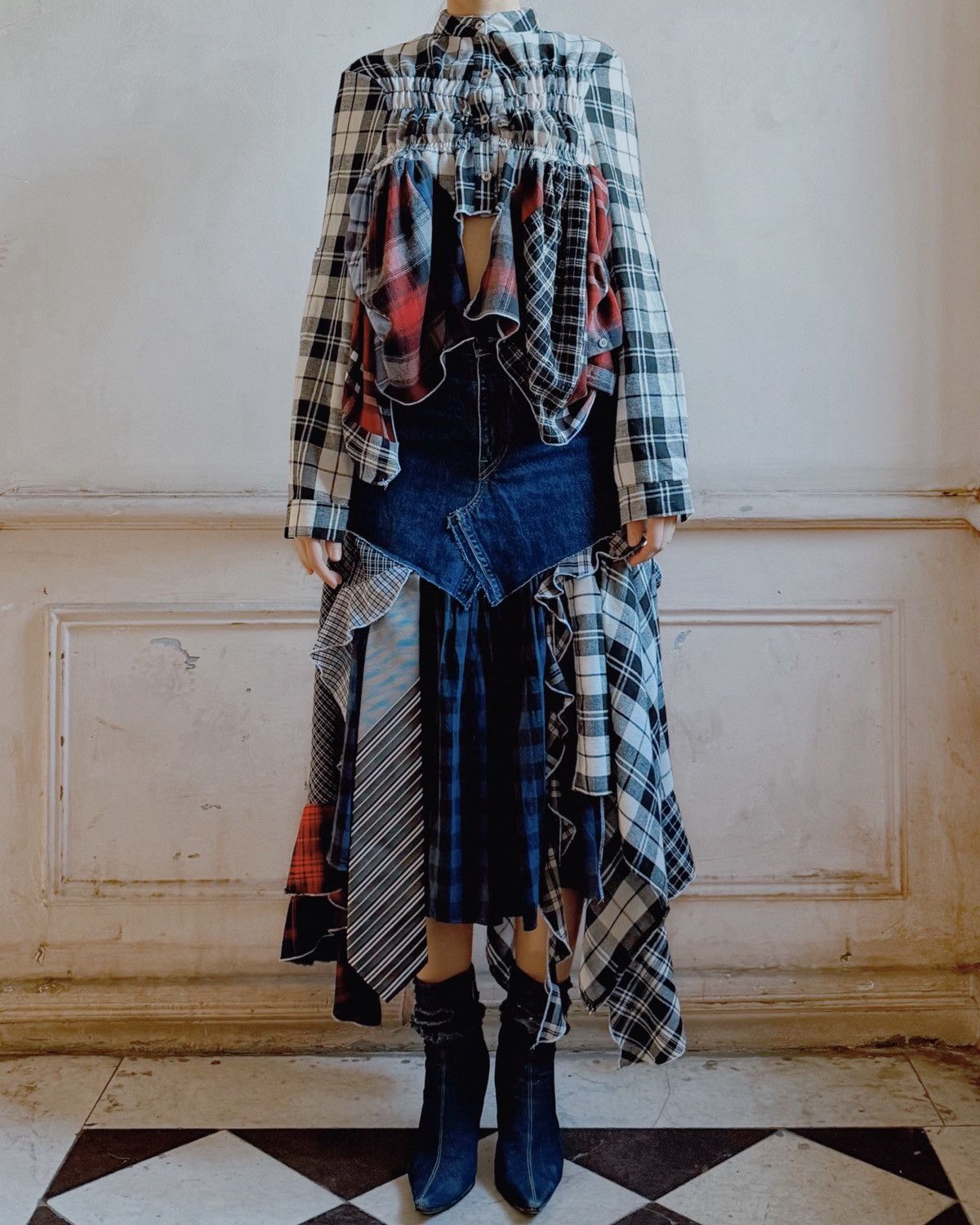 Levi's Made & Crafted upcycled vintage Levi’s tartan/plaid skirt Size 28" / US 6 / IT 42 - 5 Thumbnail