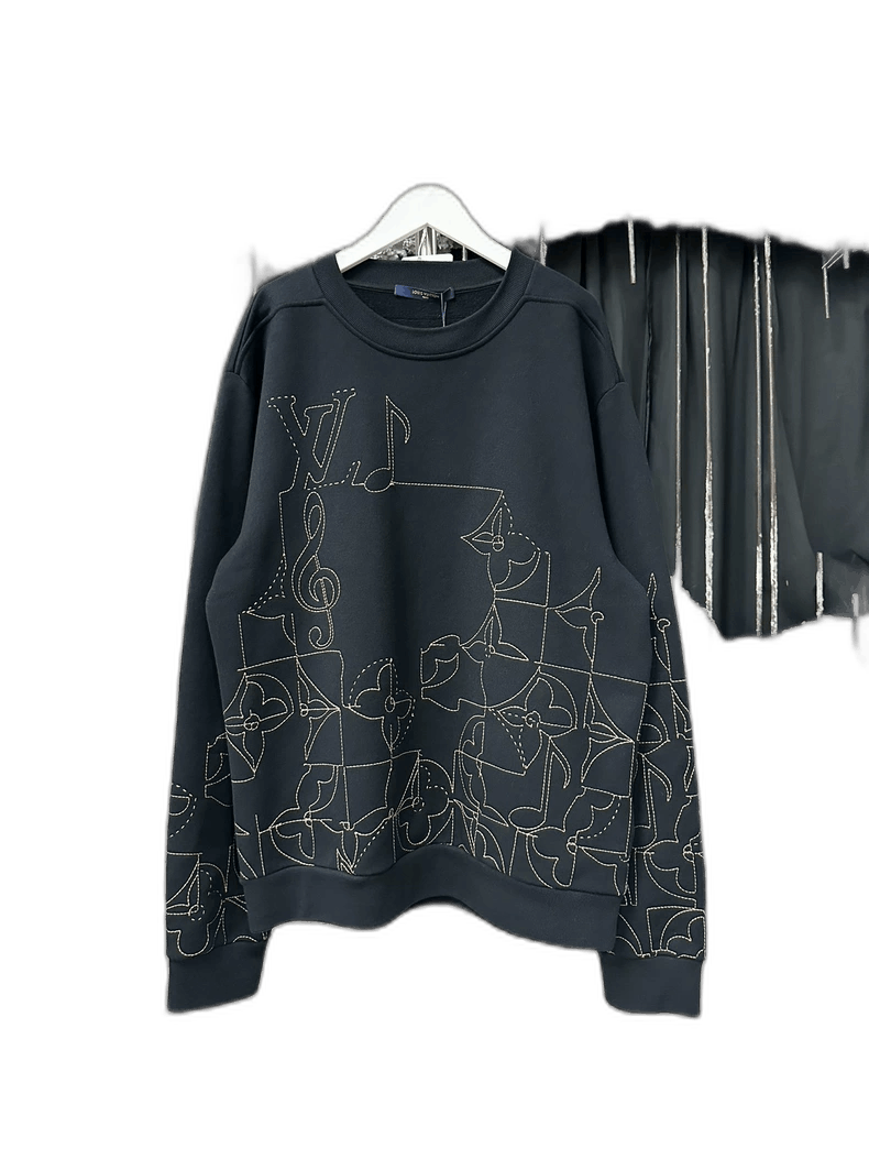 Louis Vuitton Louis Vuitton Logo Embroidered Sweatshirt Size US L / EU 52-54 / 3 - 1 Thumbnail