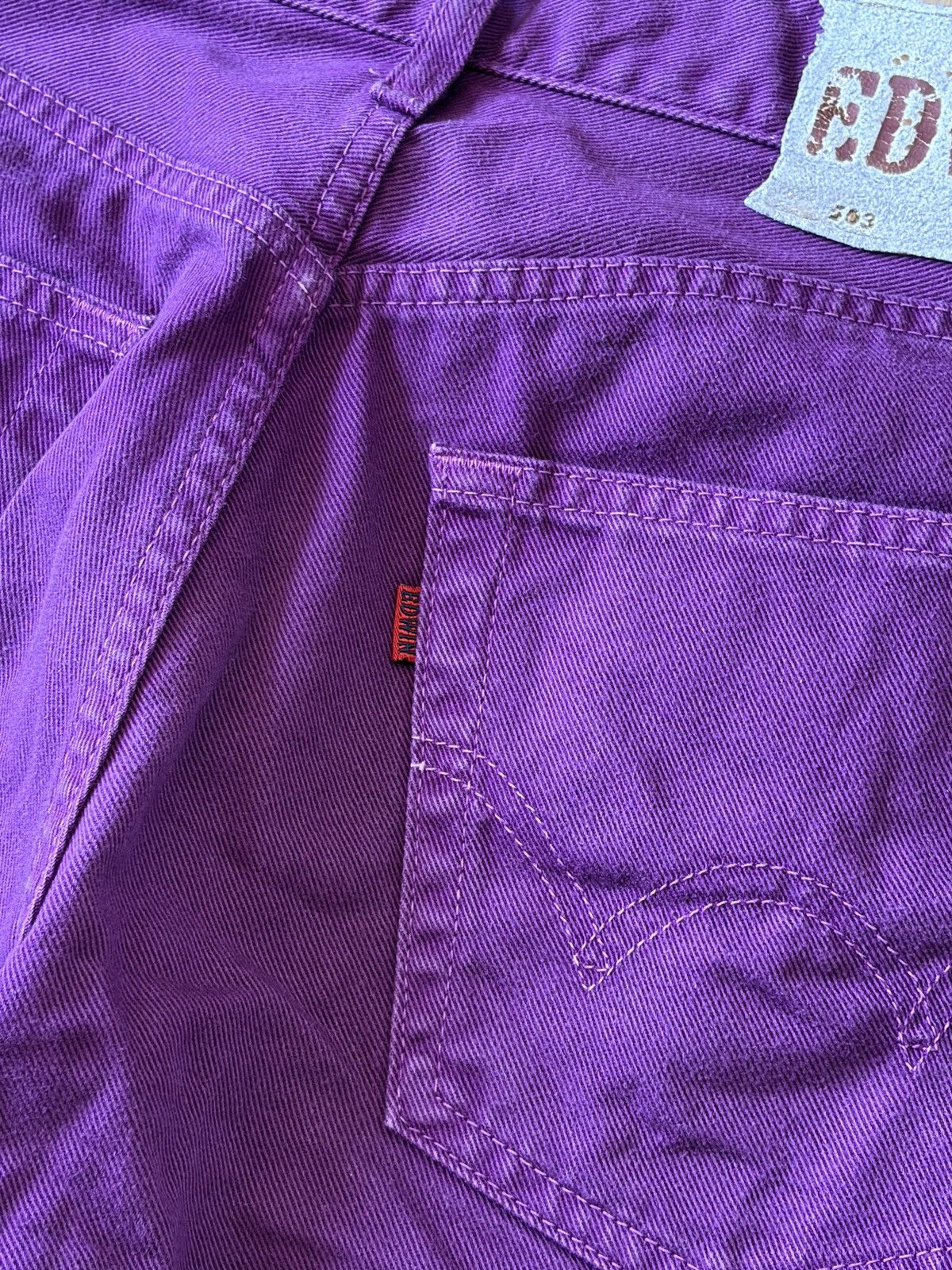 Edwin EDWIN 503 Regular Violet Purple Denim Jeans Size US 31 - 9 Thumbnail