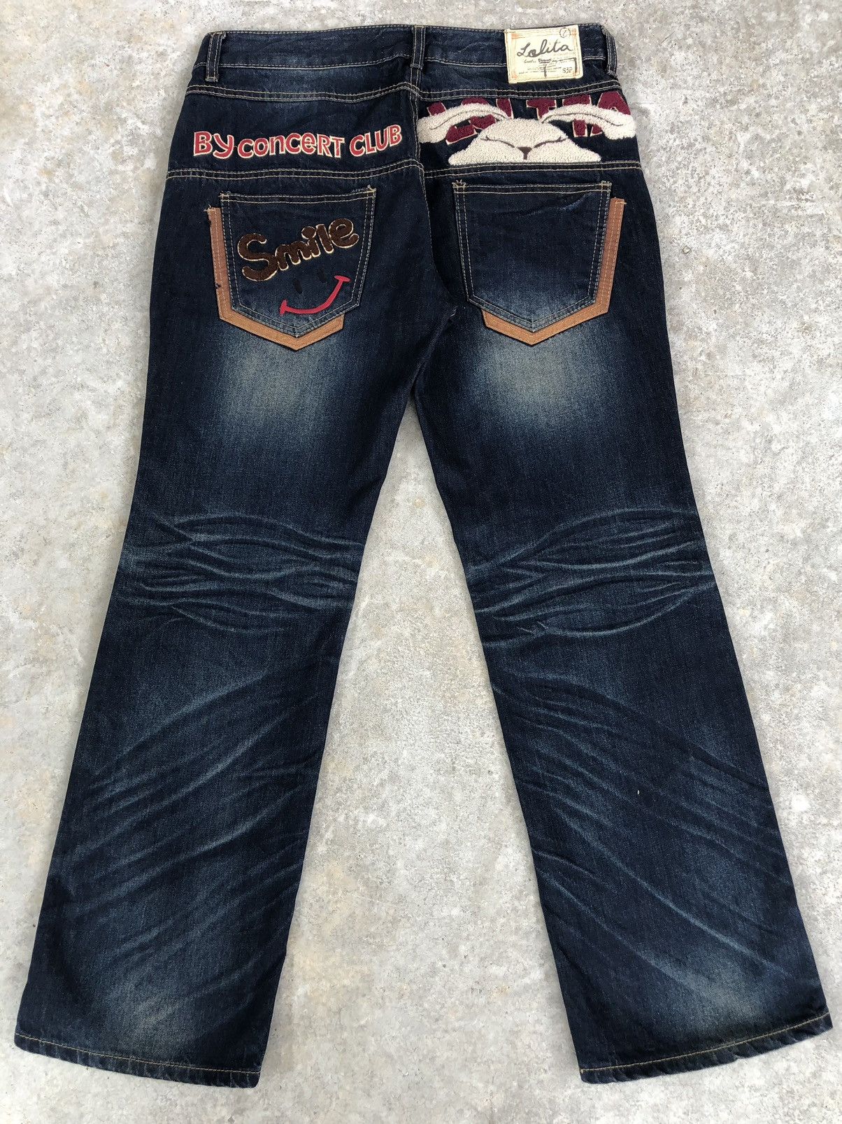 Japanese Brand Yoshitomo Nara Lolita Smile Distressed Jeans Size US 34 / EU 50 - 2 Thumbnail