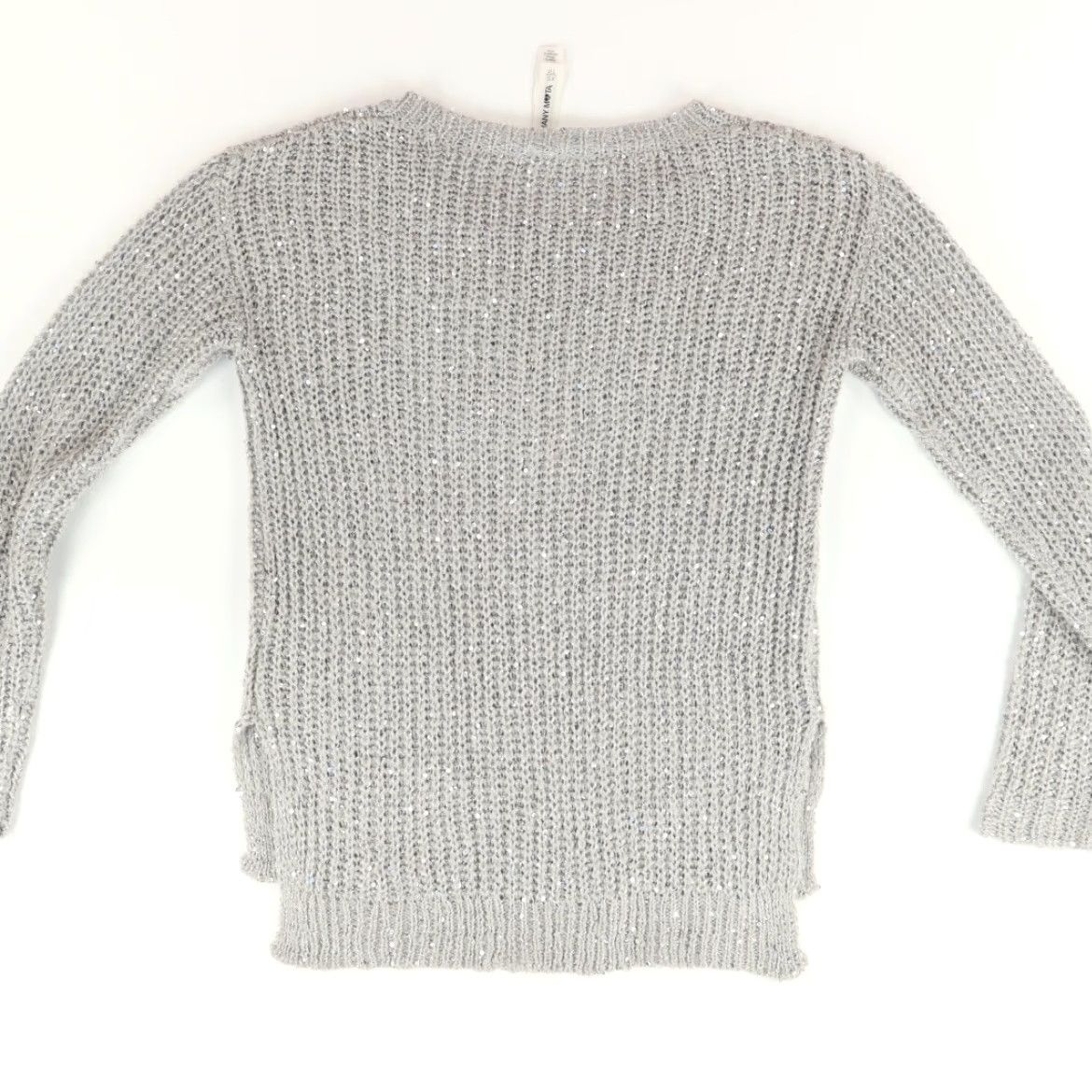 Vintage Bethany Mota Sequin Deer Knit Solid Long Sleeve Gray Sweater Women's XS Womens Size XS / US 0-2 / IT 36-38 - 4 Thumbnail