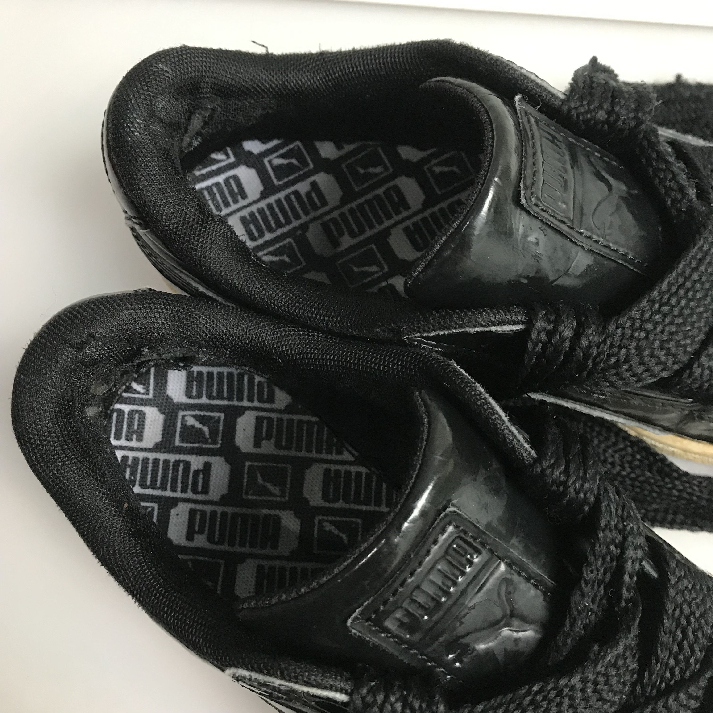 Puma Vintage Puma Basket Trainner sneakers Black Leather white Size US 5 / EU 37 - 8 Thumbnail