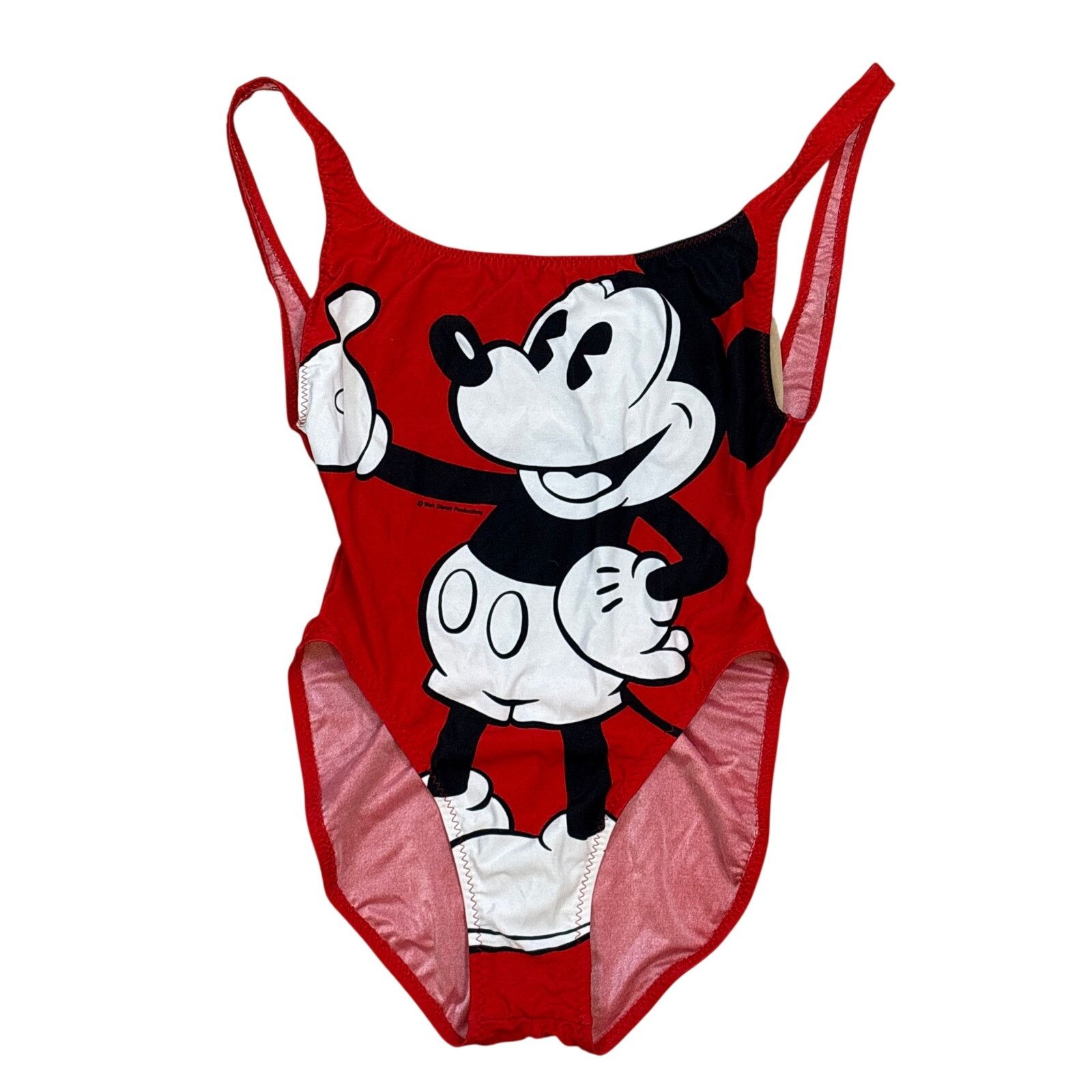 Disney VTG 80s Mickey Mouse red One Piece swim suit juniors 11/12 Size ONE SIZE - 1 Thumbnail