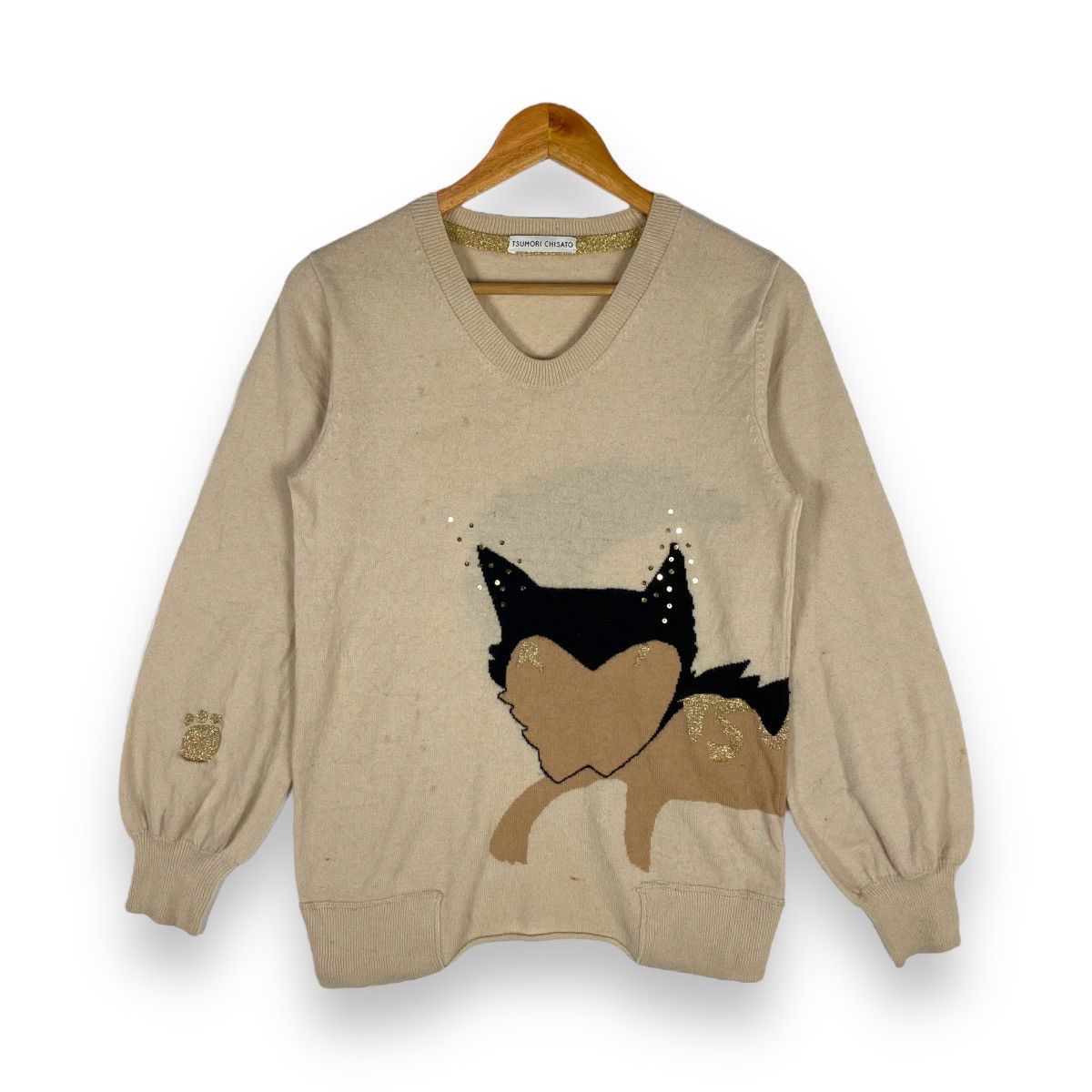 Designer × Issey Miyake × Tsumori Chisato BY ISSEY MIYAKE! TSUMORI CHISATO CAT DESIGN KNITTED JUMPER Size XS / US 0-2 / IT 36-38 - 1 Thumbnail