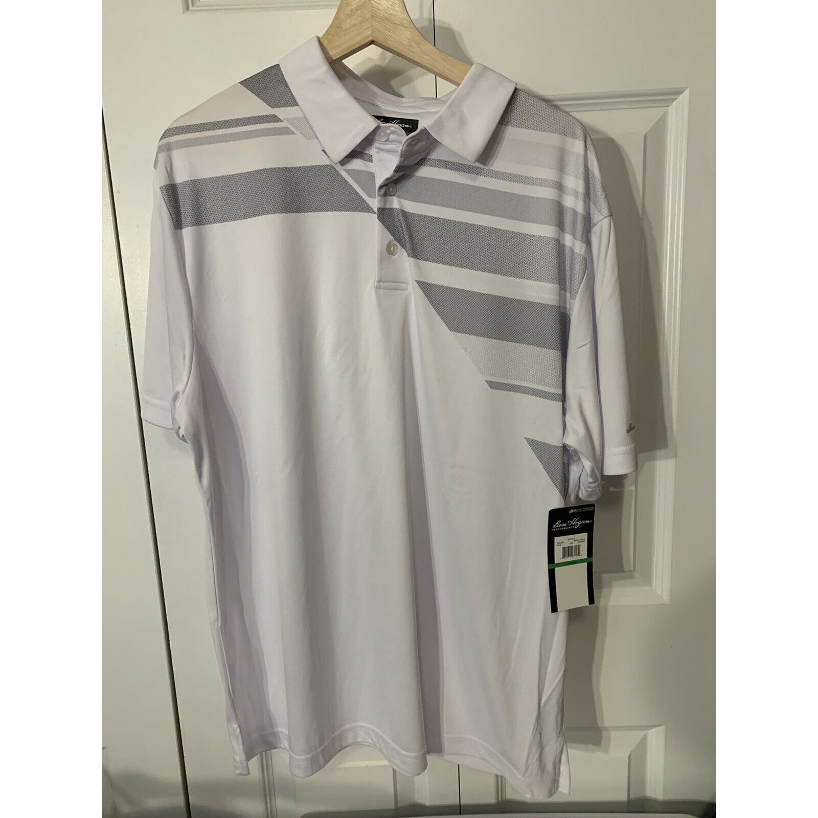 Other NEW BEN HOGAN PERFORMANCE , White Gray Polo SZ L NWT Size US L / EU 52-54 / 3 - 4 Thumbnail
