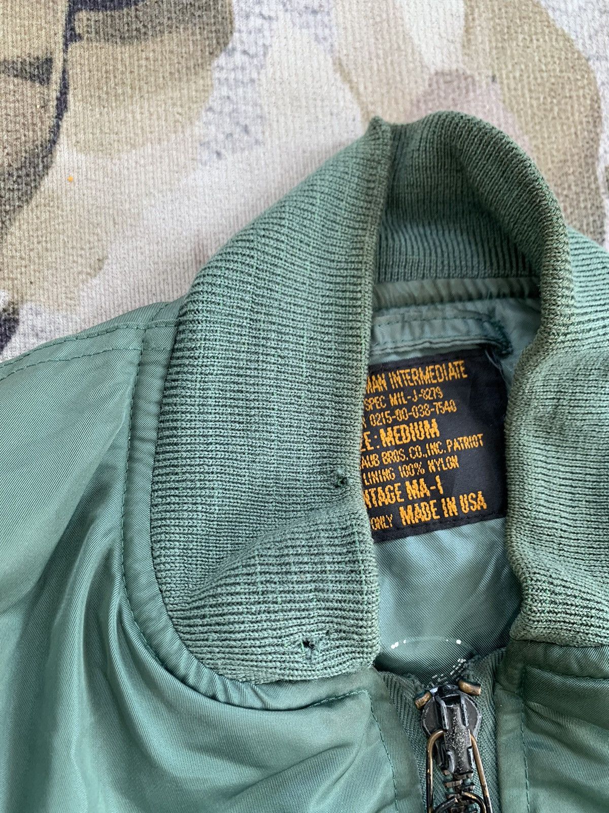 Vintage Vintage MA-1 Usaf Military Bomber Jacket Zip Ideal Usa Size US M / EU 48-50 / 2 - 7 Thumbnail