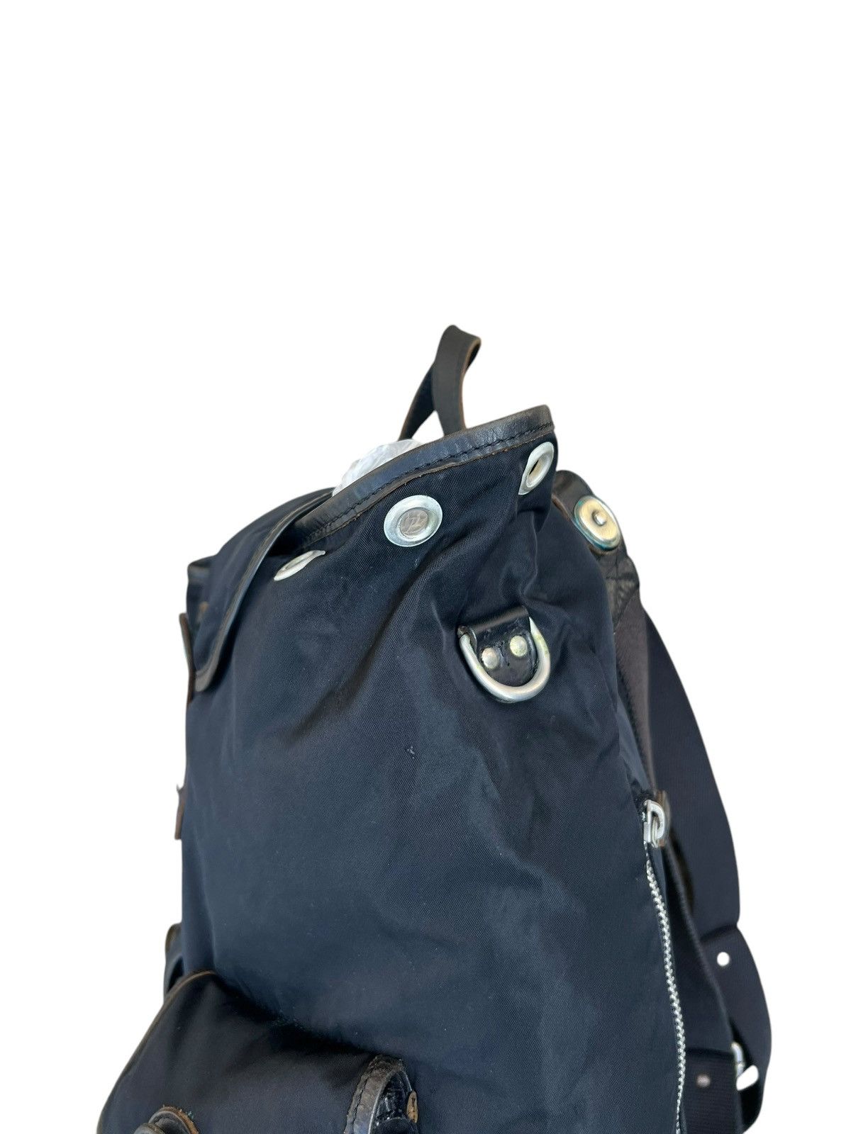 Felisi Vintage Felisi Italy Distress Hybrid Nylon Leather Backpack Size ONE SIZE - 17 Thumbnail